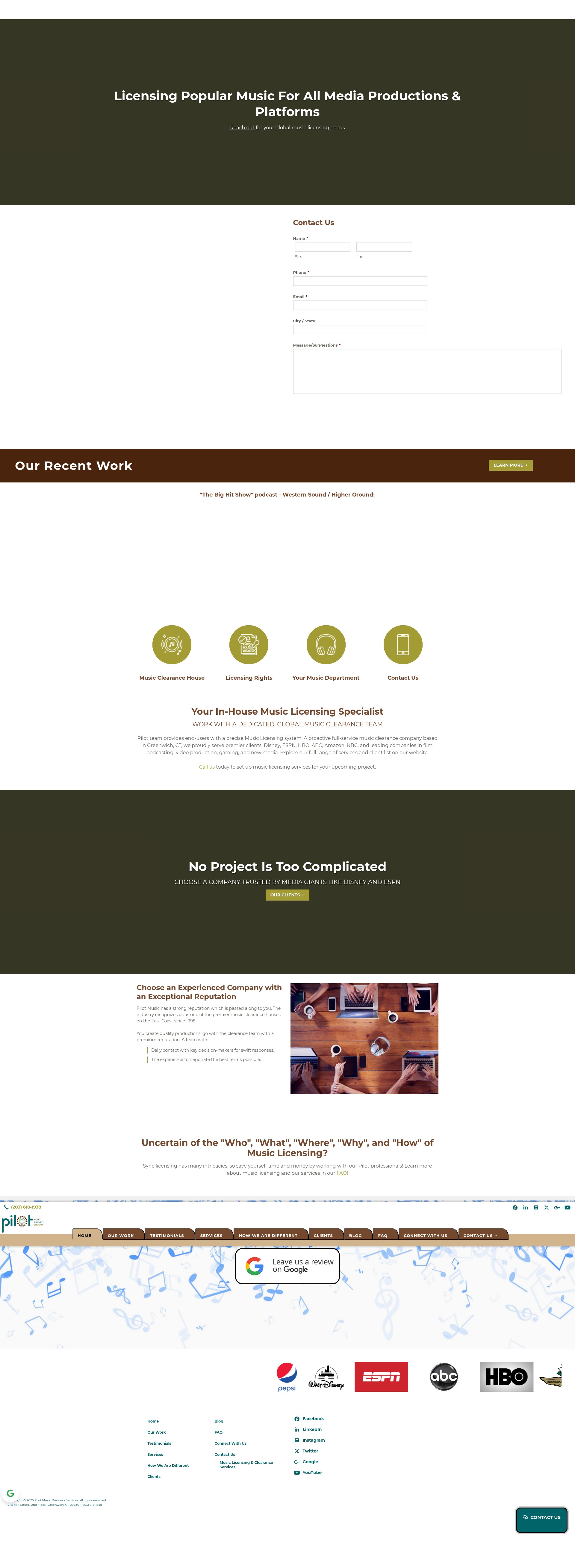 Screenshot of pilotmusic.com