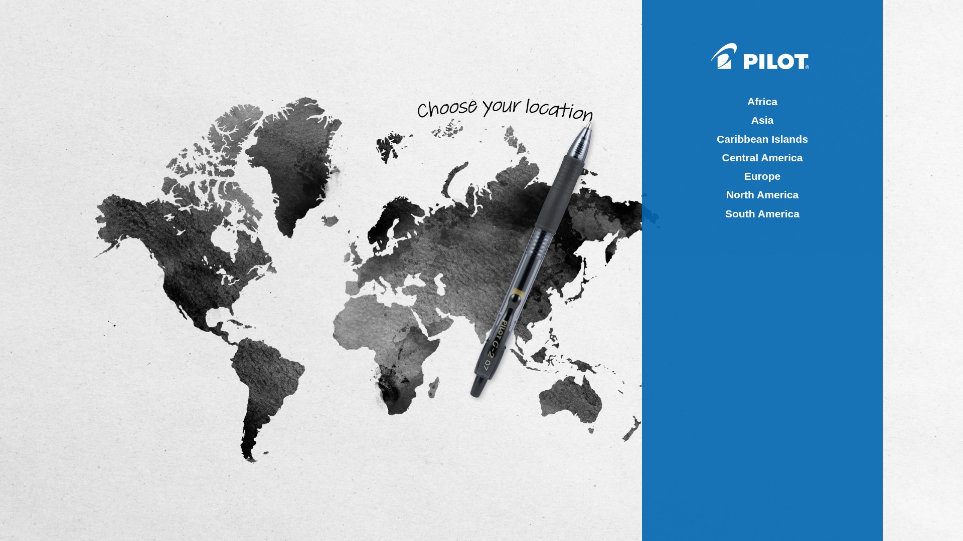 Screenshot of pilotpen.com