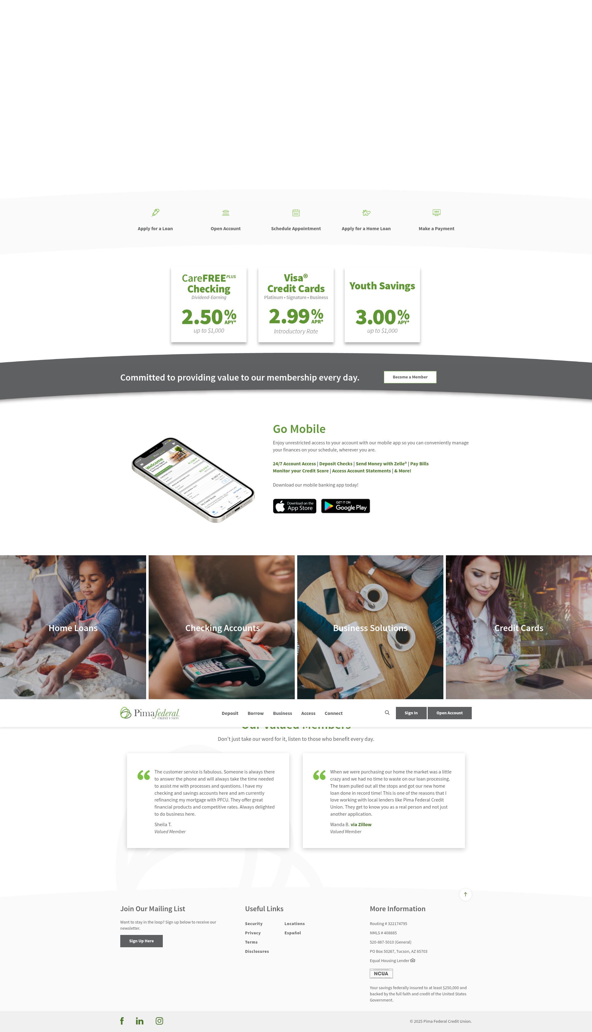 Screenshot of pimafederal.org
