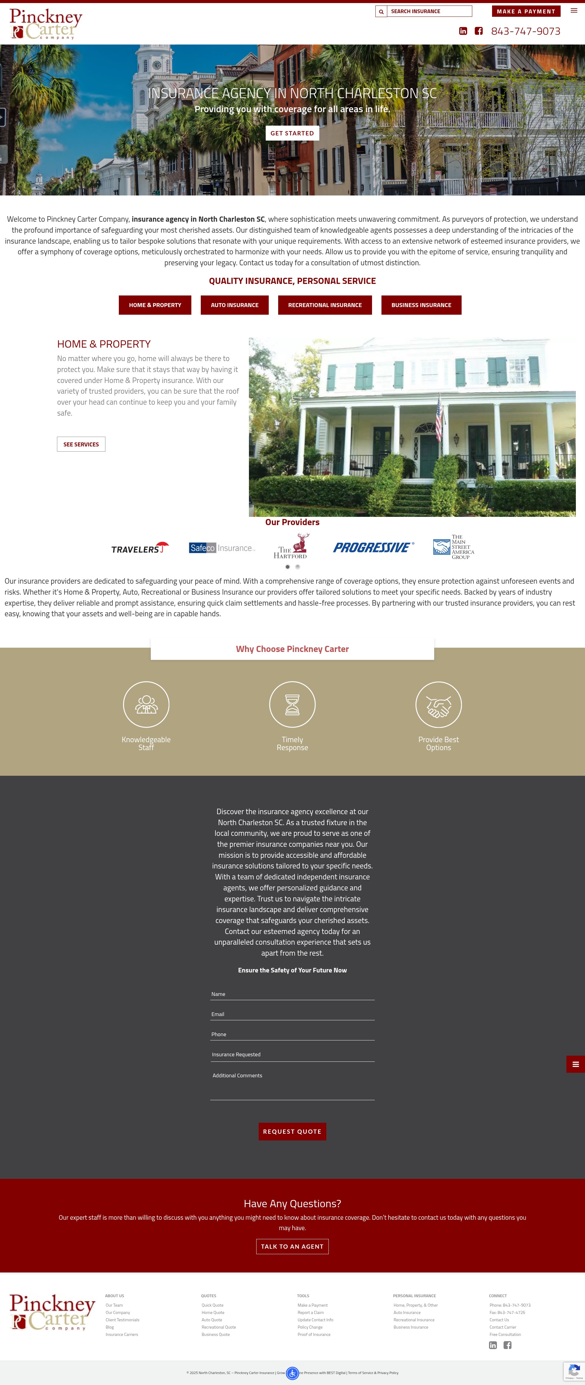 Screenshot of pinckneycarter.com
