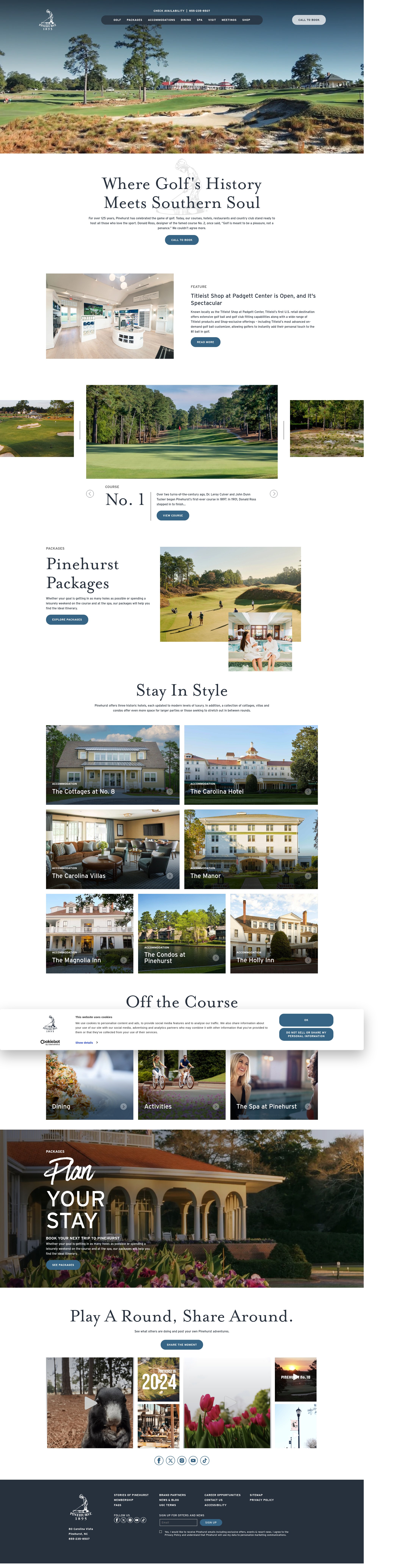 Screenshot of pinehurst.com