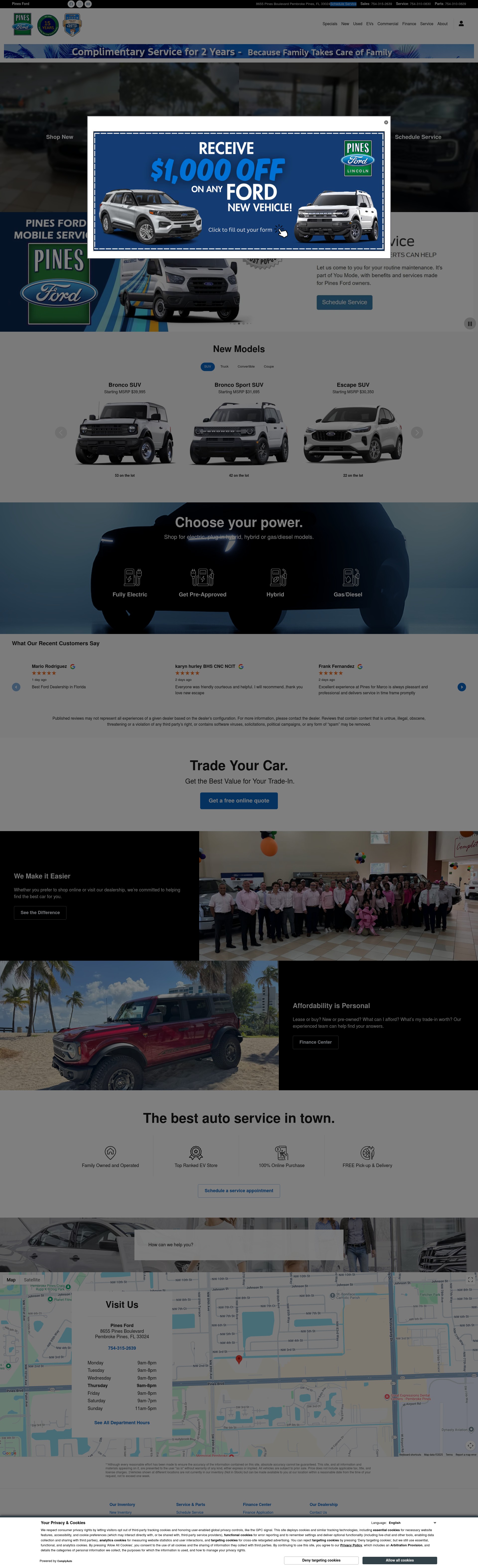 Screenshot of pinesford.com