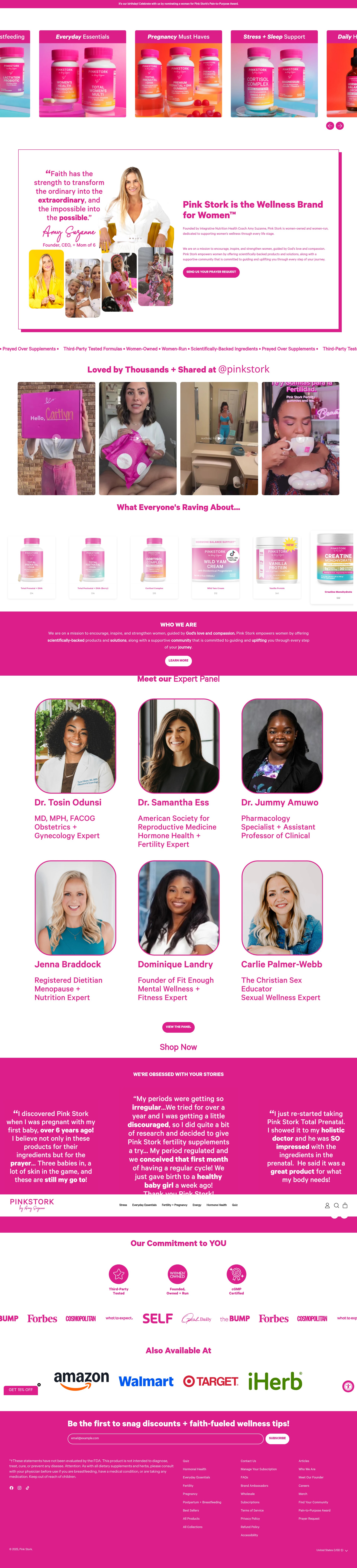 Screenshot of pinkstork.com