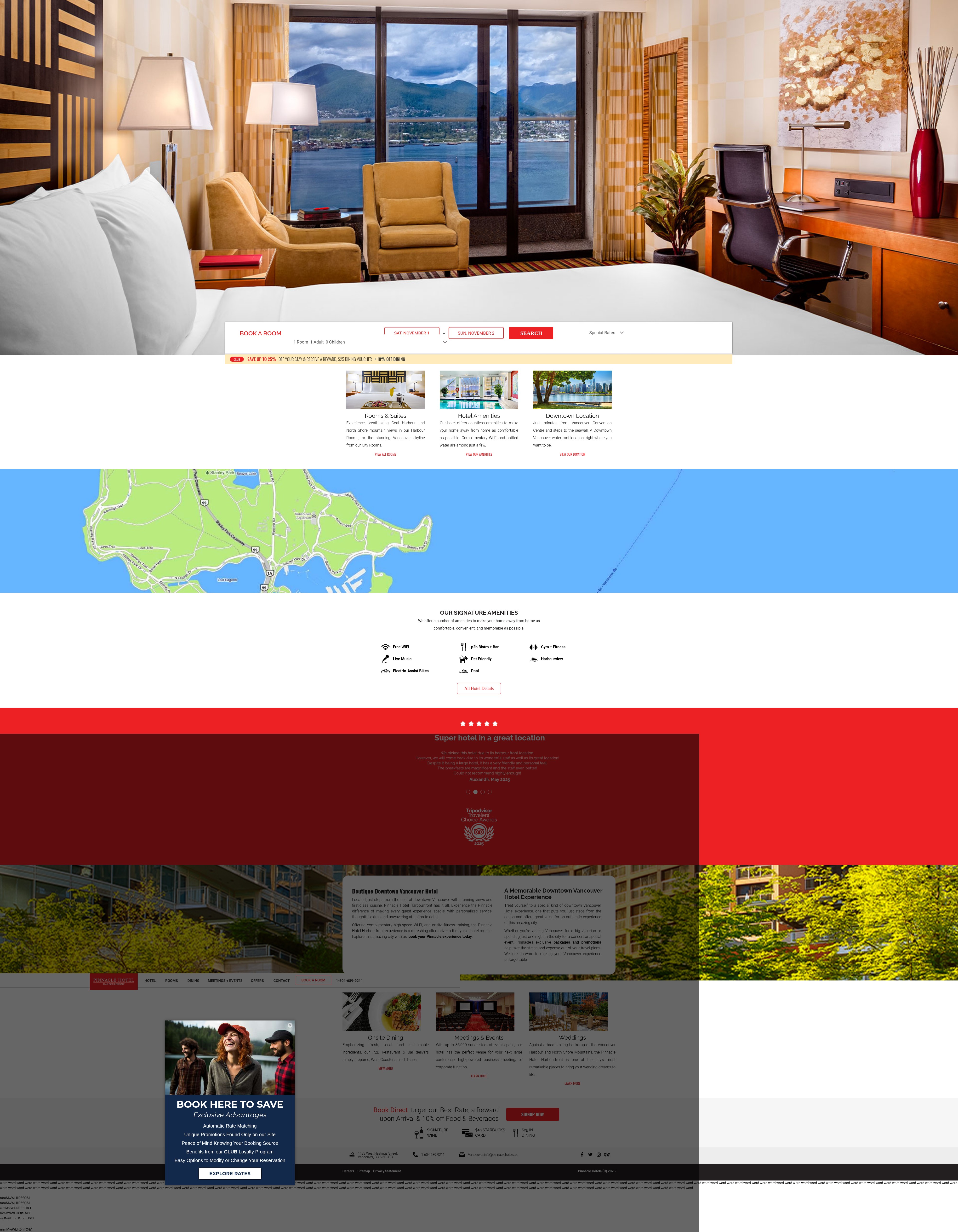 Screenshot of pinnacleharbourfronthotel.com