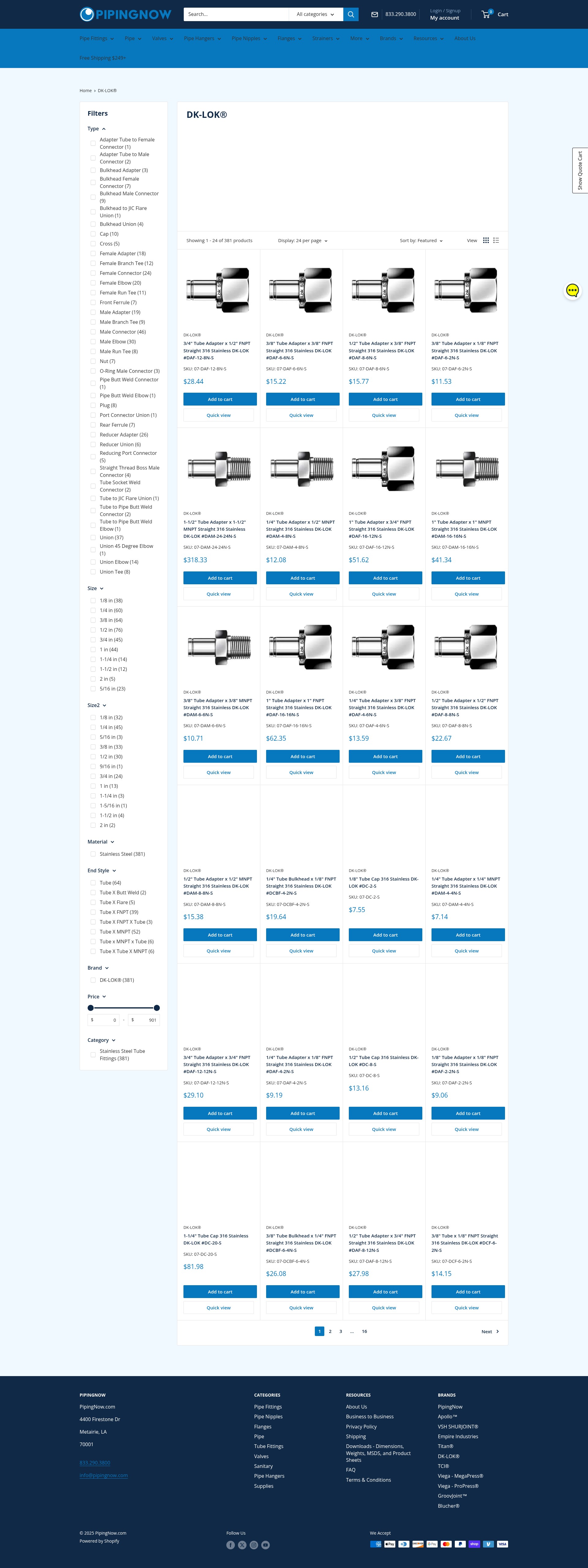 Screenshot of pipingnow.com