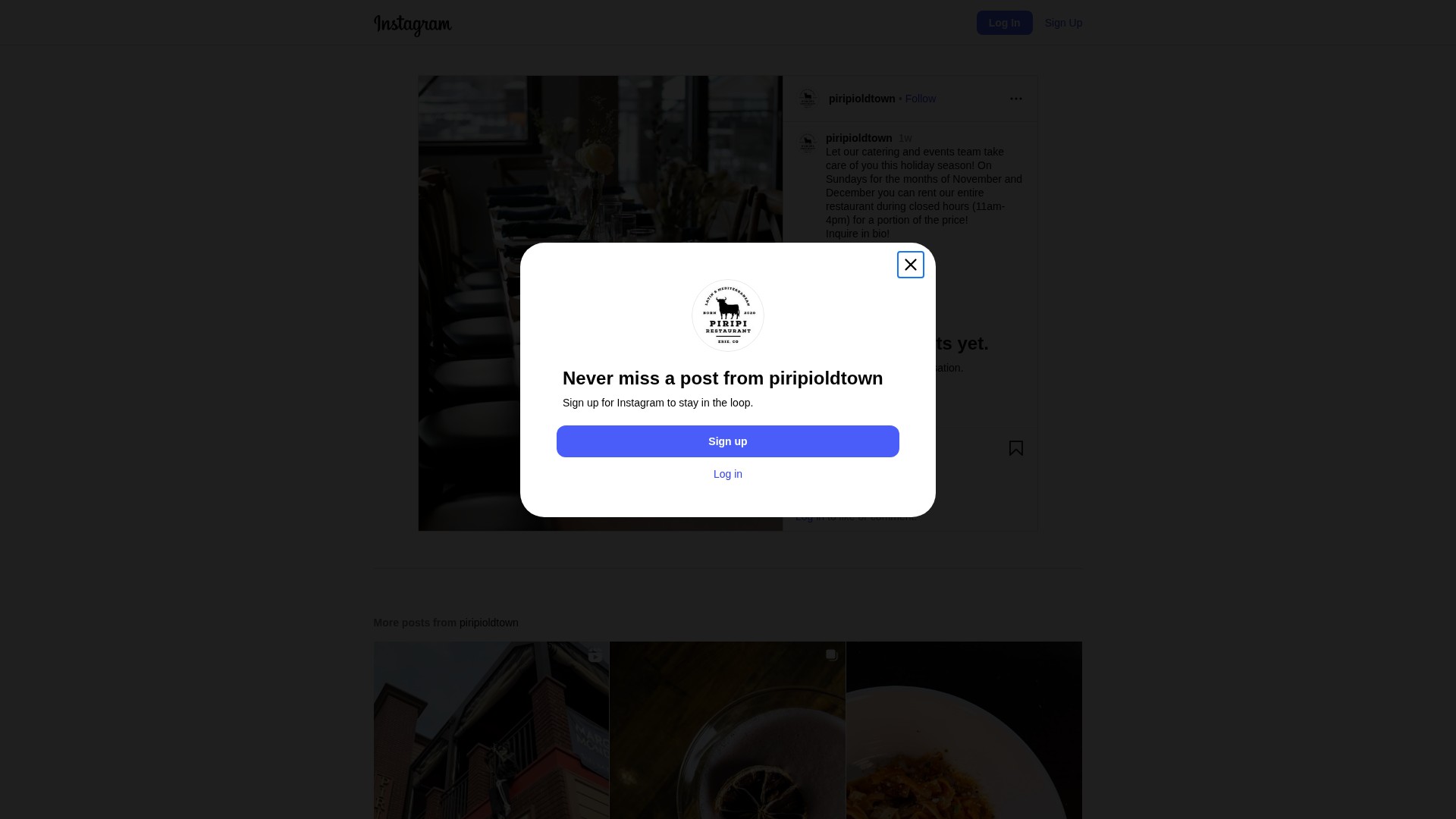 Screenshot of piripirestaurant.com