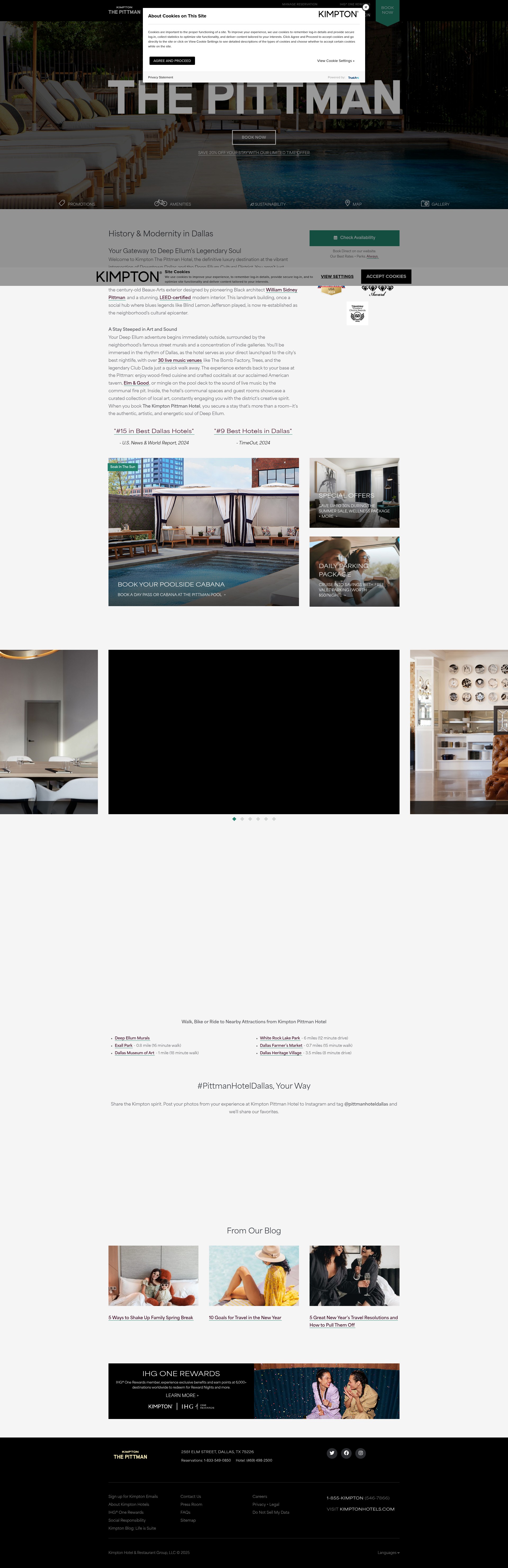 Screenshot of pittmanhoteldallas.com