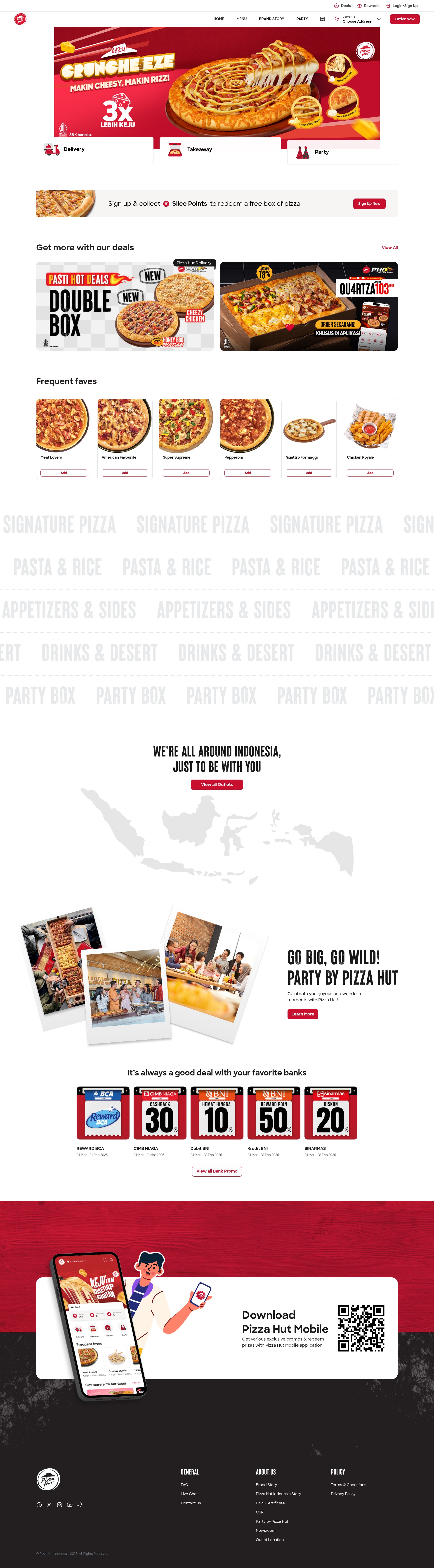 Screenshot of pizzahut.co.id
