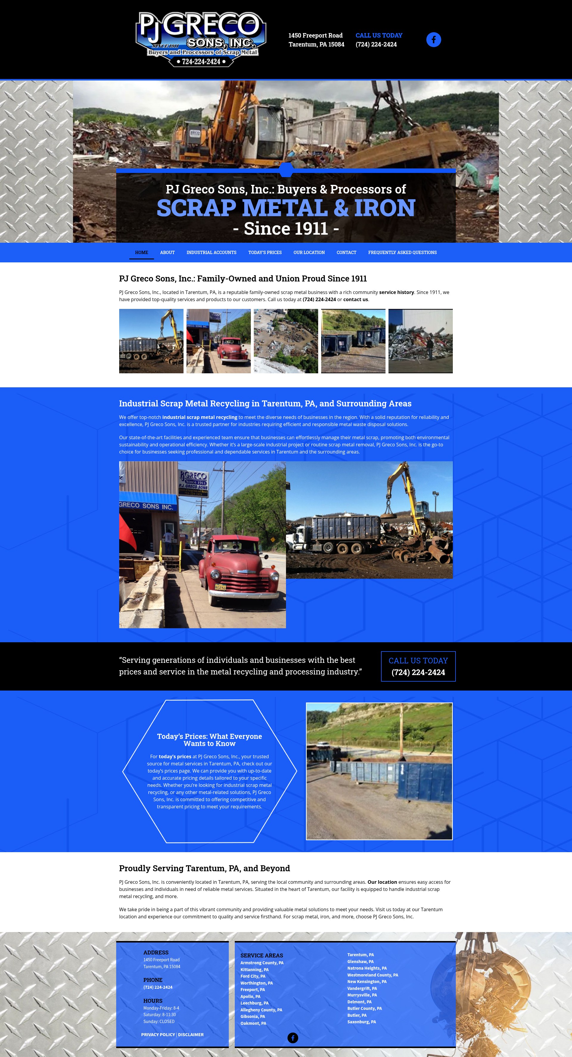 Screenshot of pjgreco.com