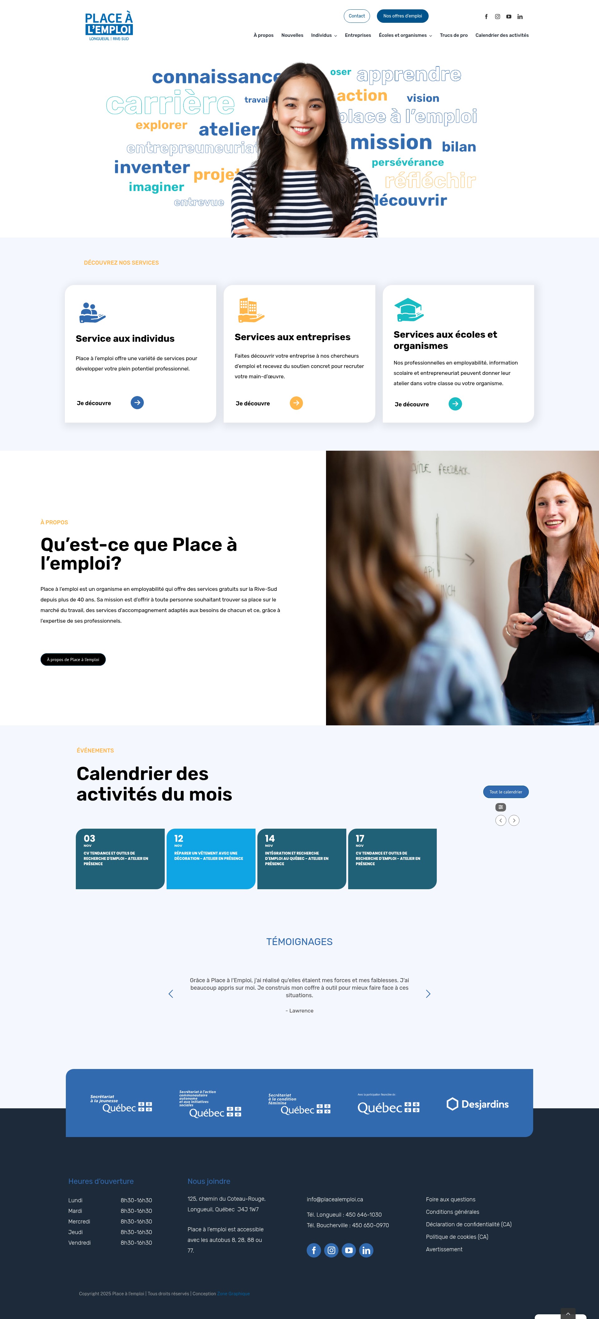 Screenshot of placealemploi.ca
