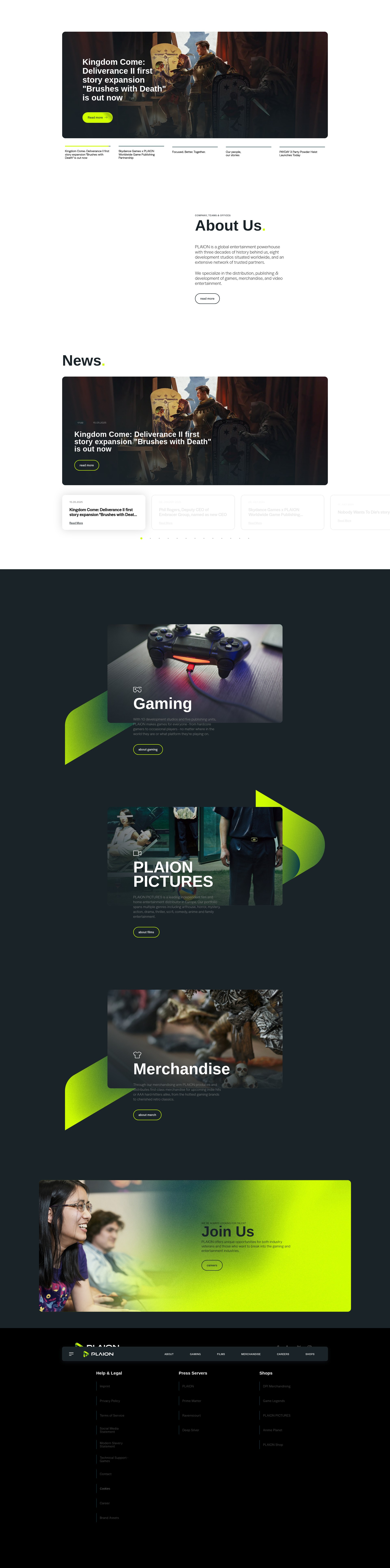 Screenshot of plaion.com