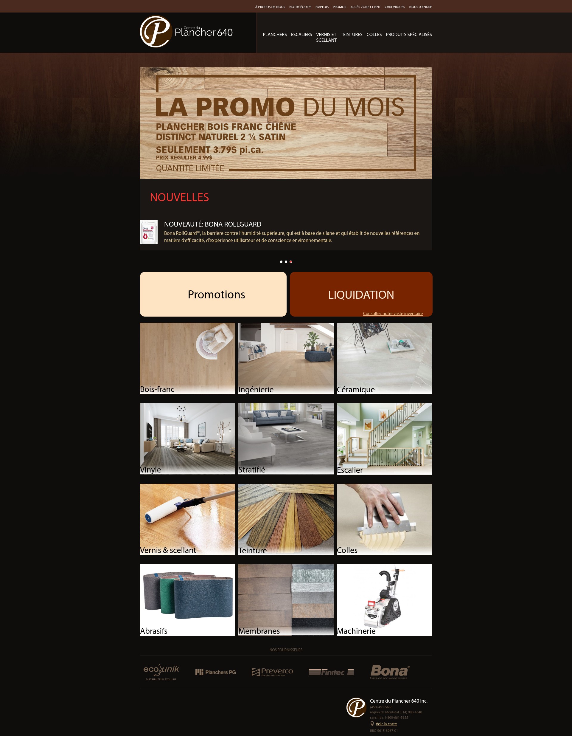 Screenshot of plancher640.com