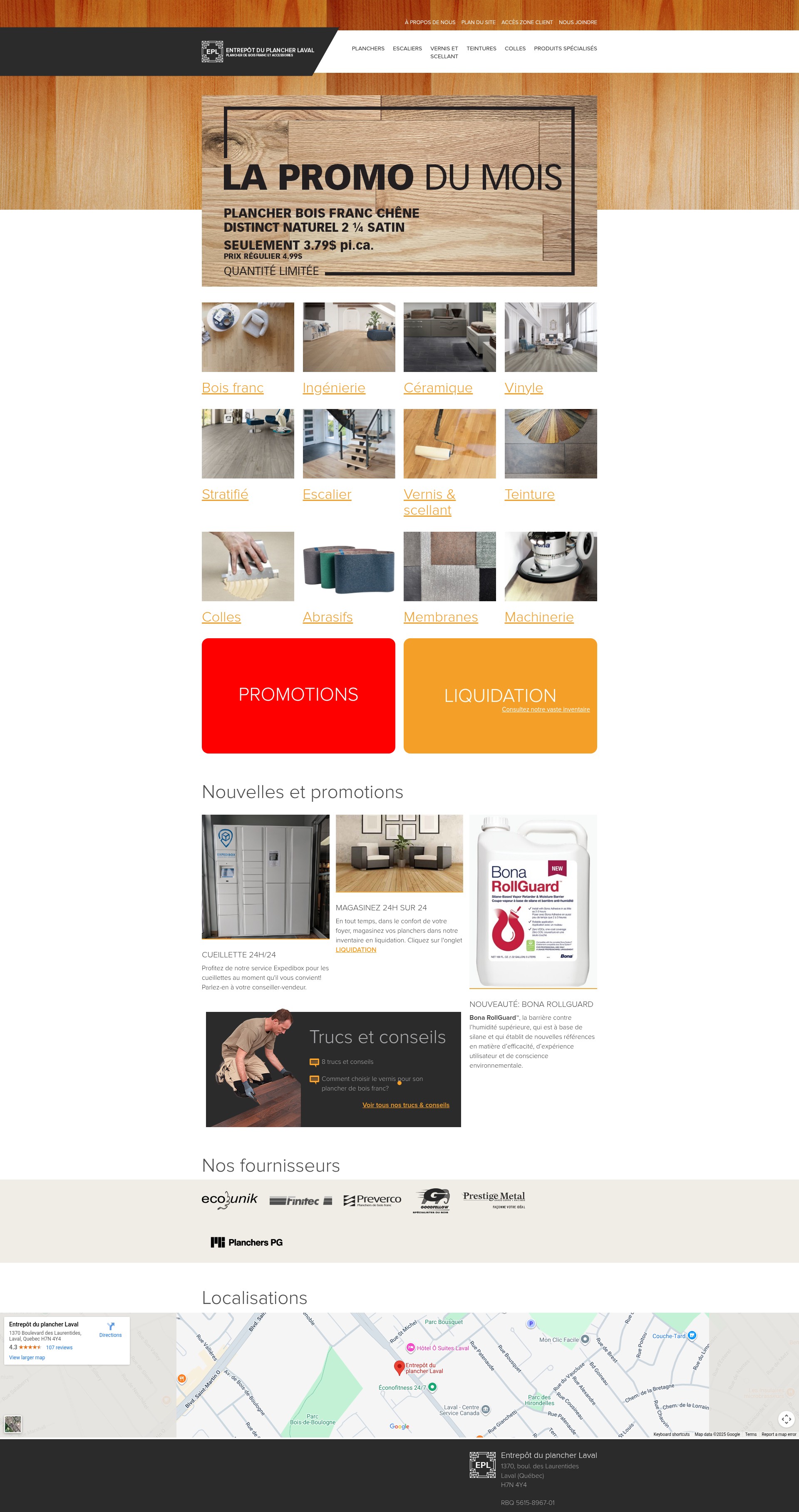 Screenshot of plancherlaval.com