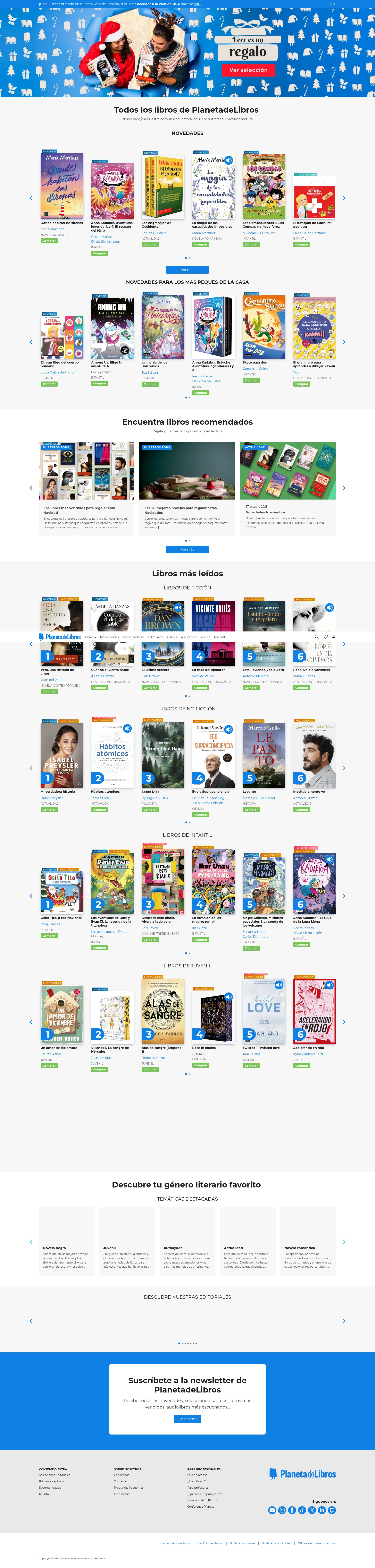 Screenshot of planetadelibros.com