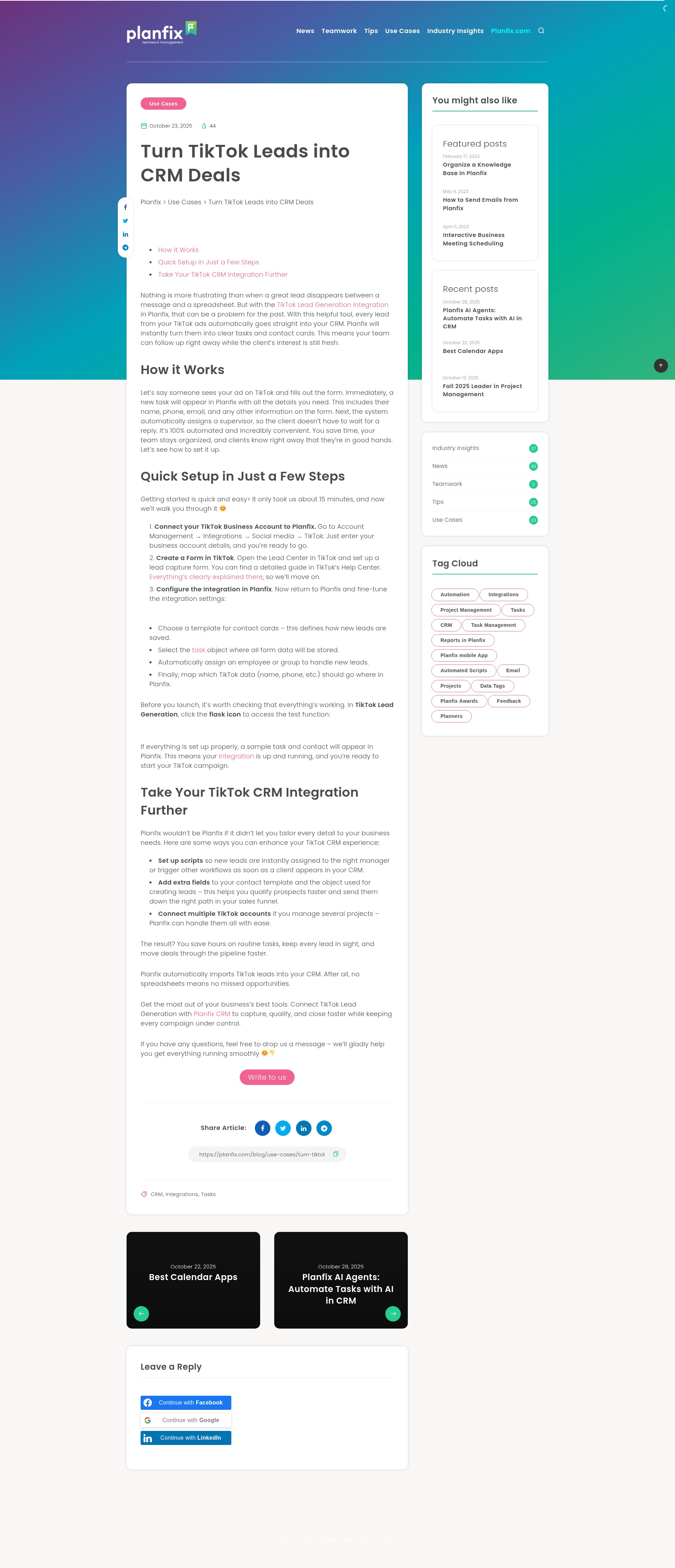 Screenshot of planfix.com