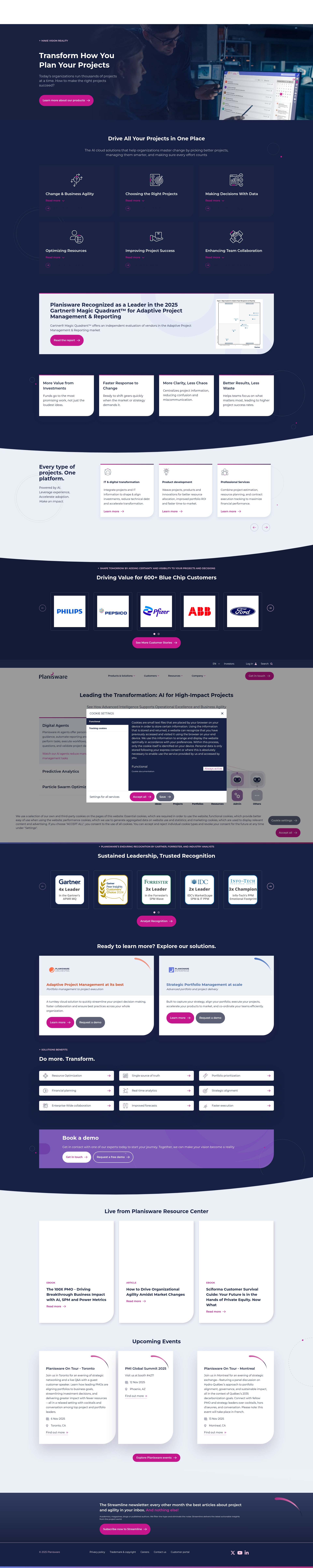 Screenshot of planisware.com