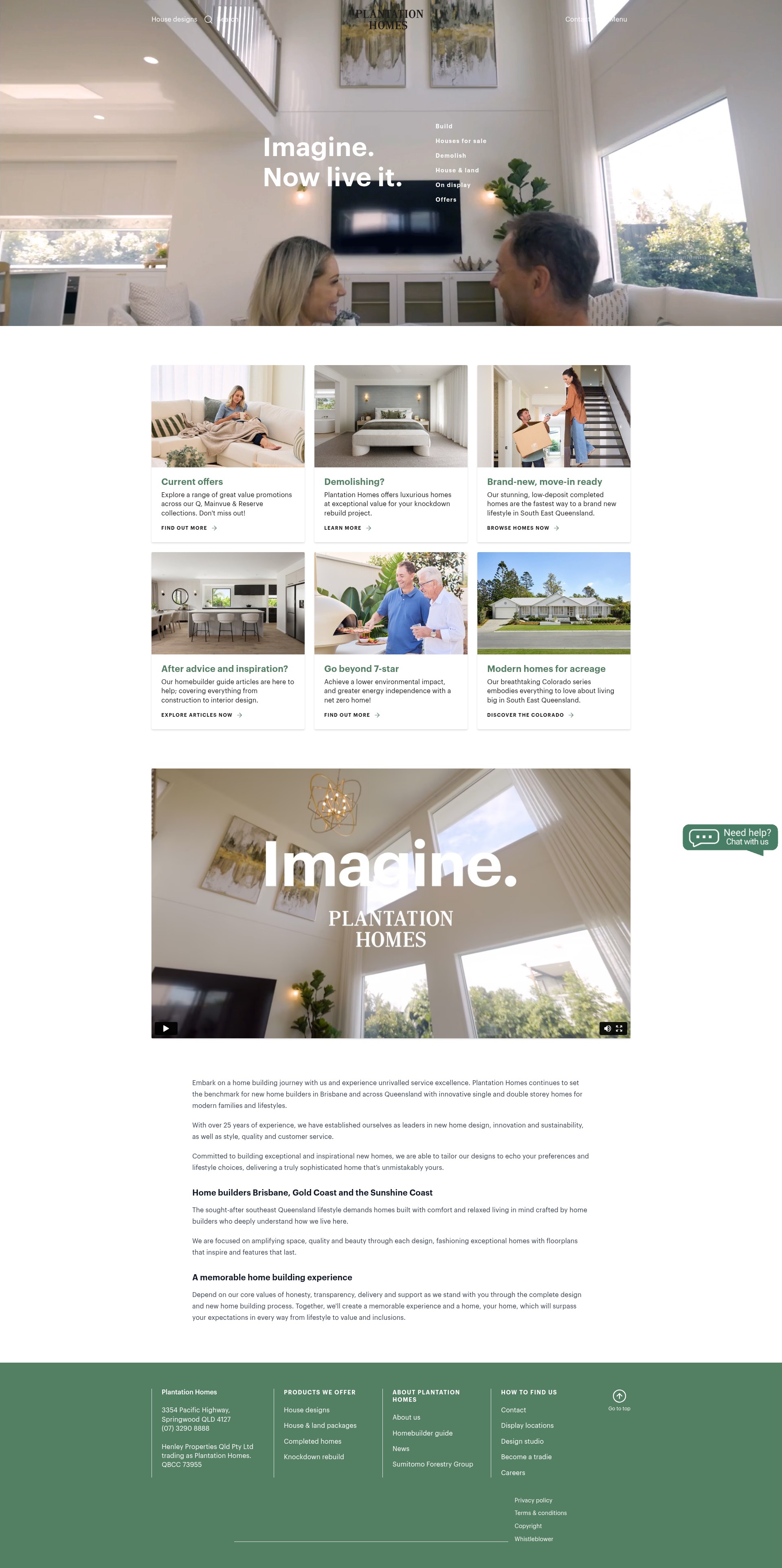 Screenshot of plantationhomes.com.au