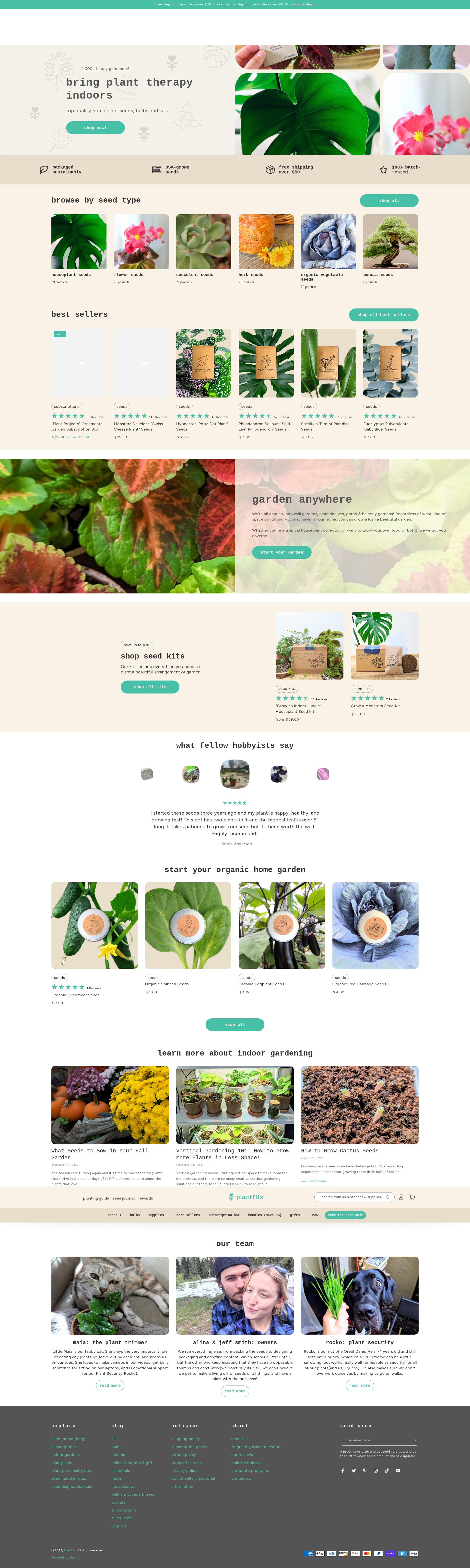 Screenshot of plantflix.myshopify.com