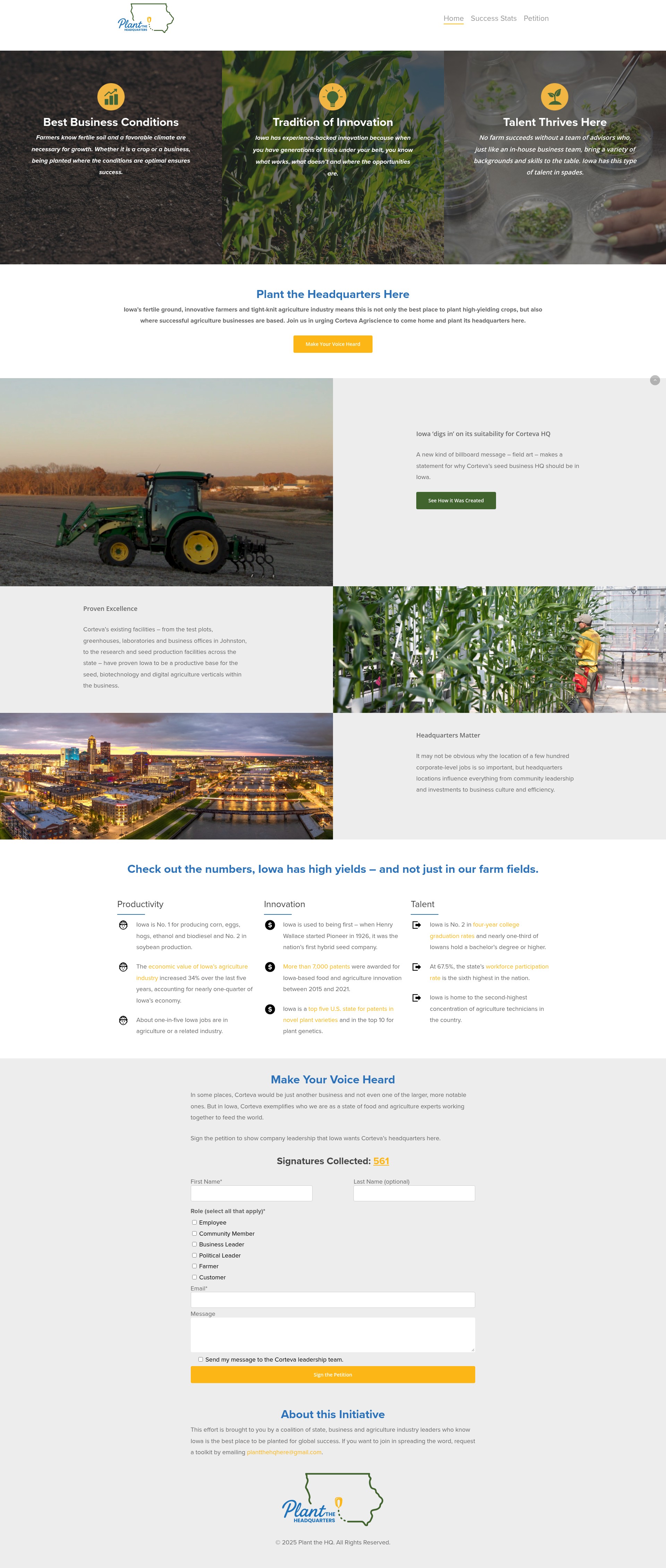 Screenshot of plantthehqhere.com