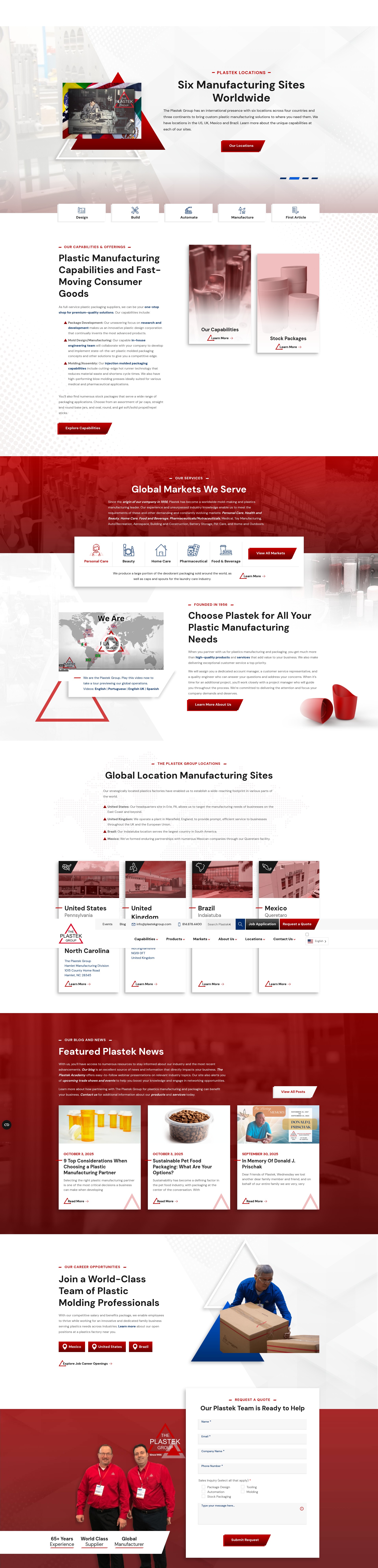 Screenshot of plastekgroup.com