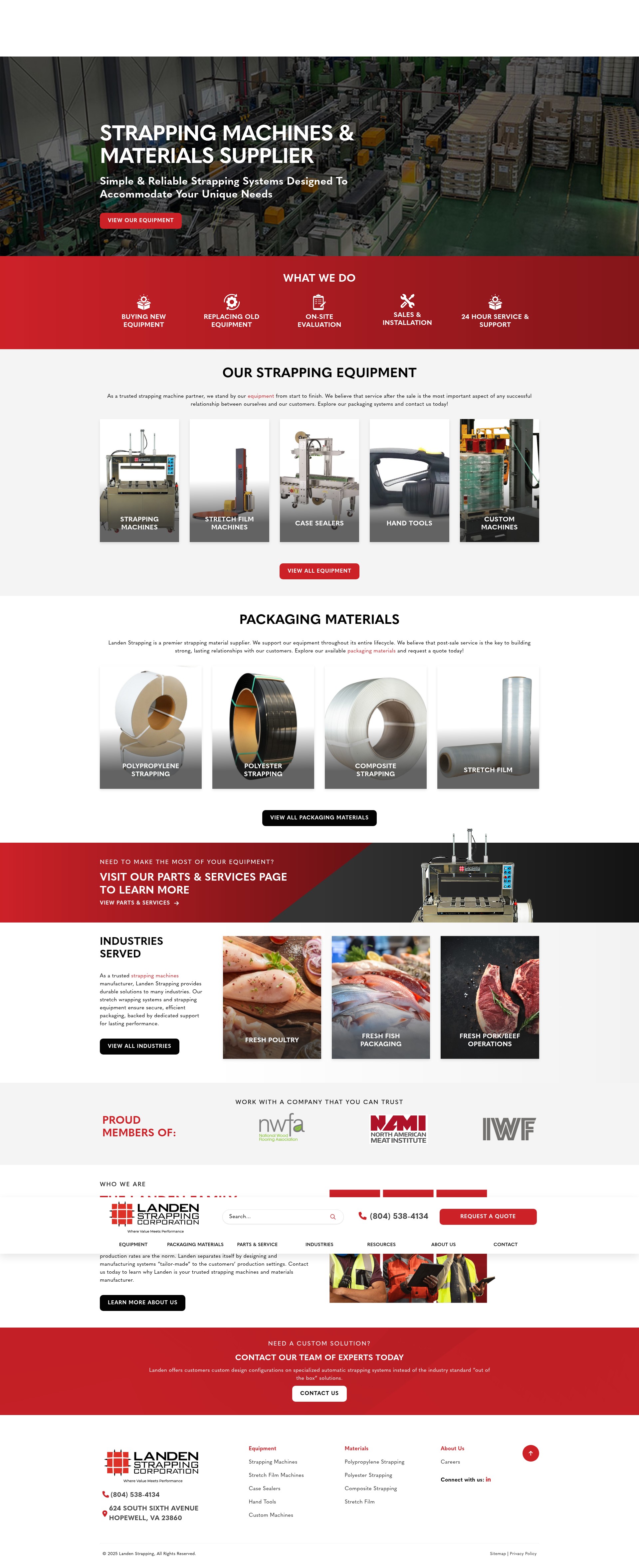 Screenshot of plasticstrappingmachines.com