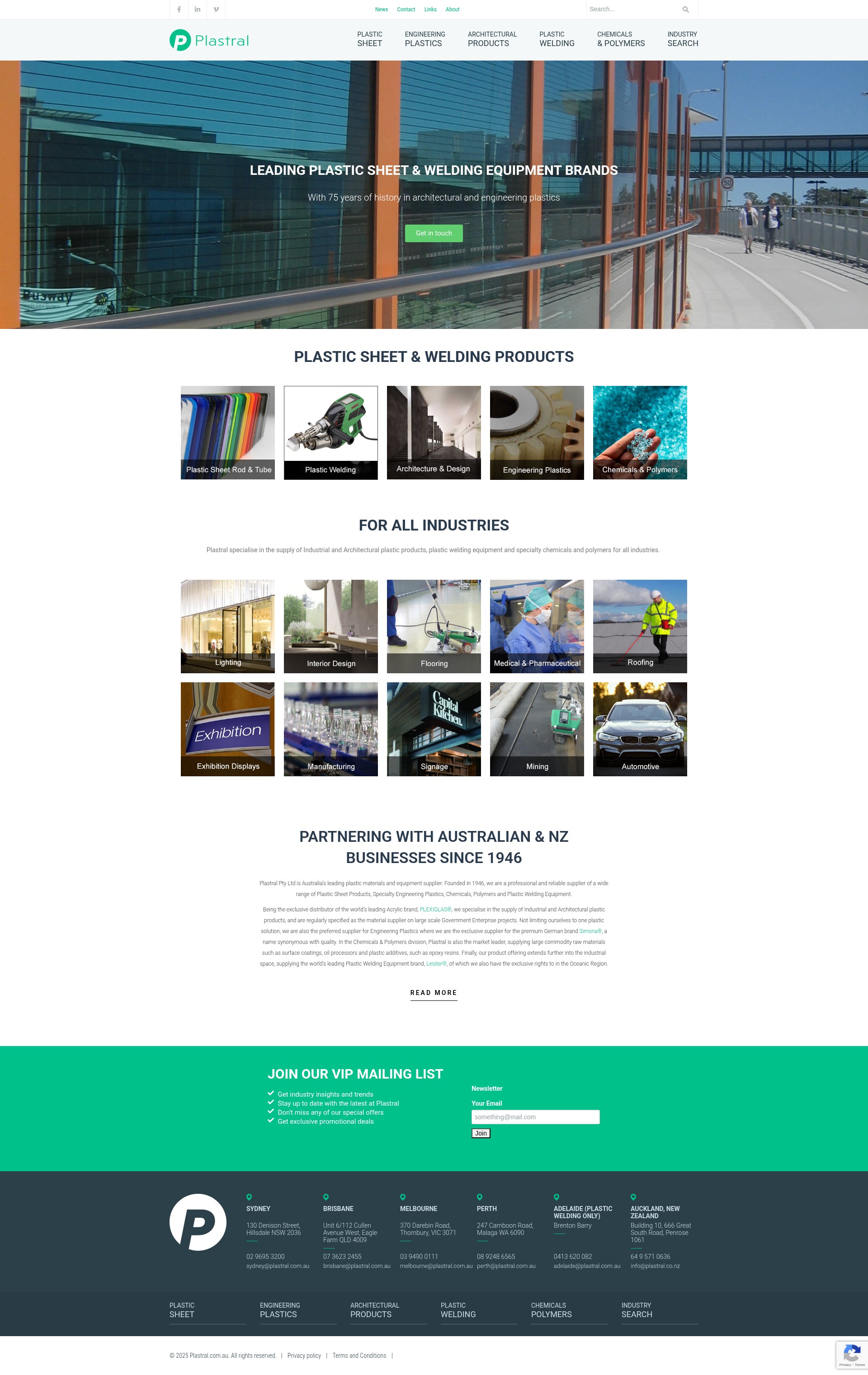 Screenshot of plastral.com.au