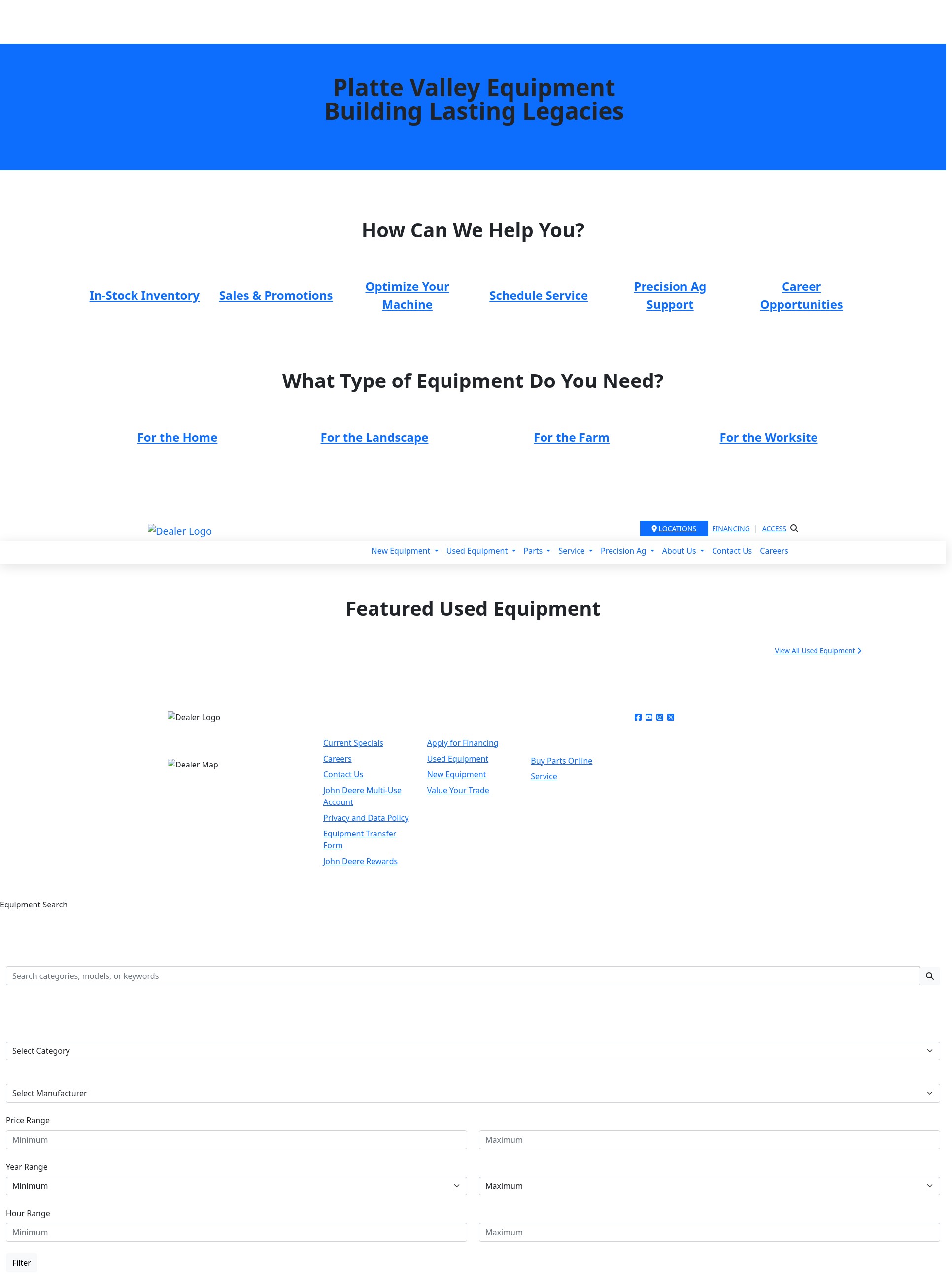 Screenshot of plattevalleyequipment.com