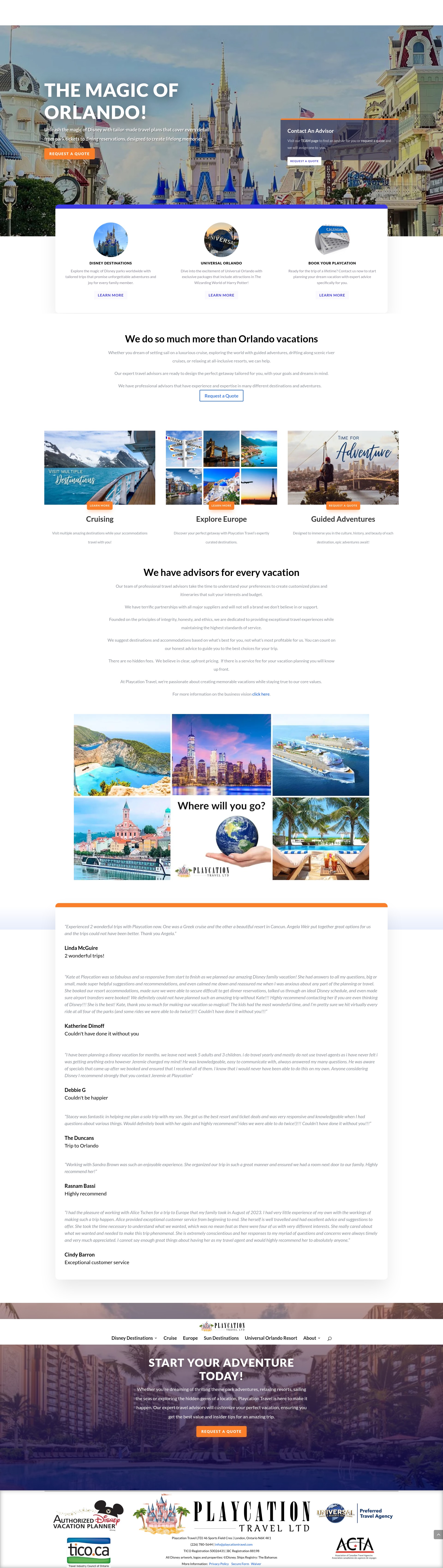 Screenshot of playcationtravel.com