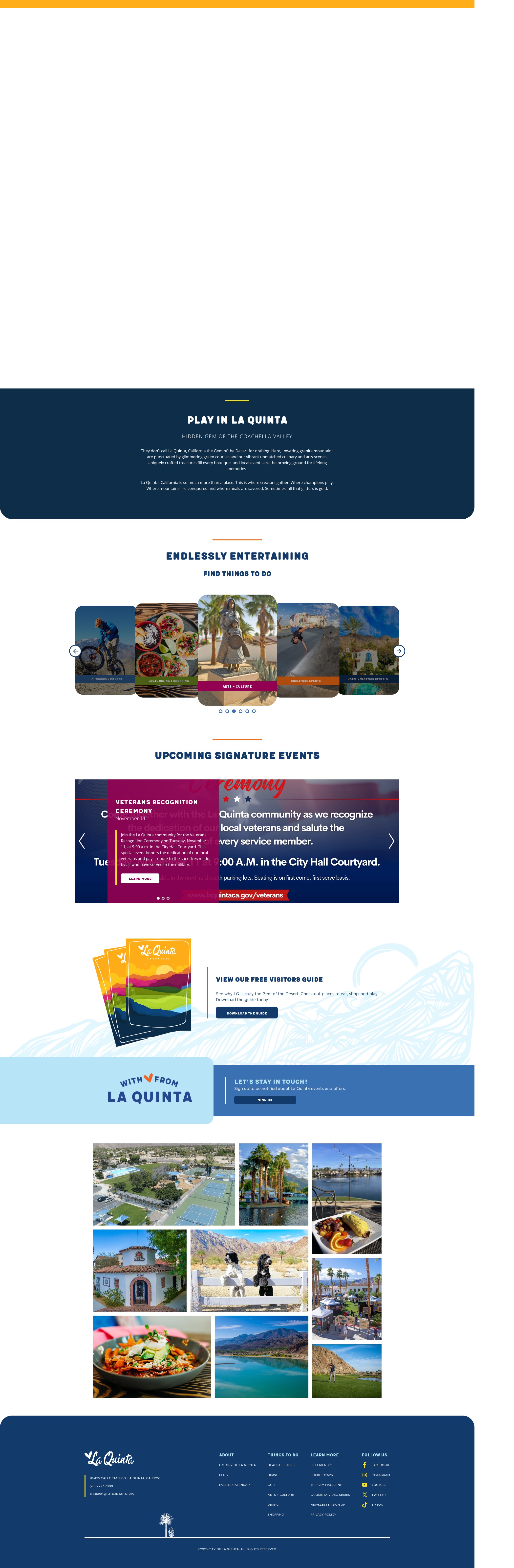 Screenshot of playinlaquinta.com