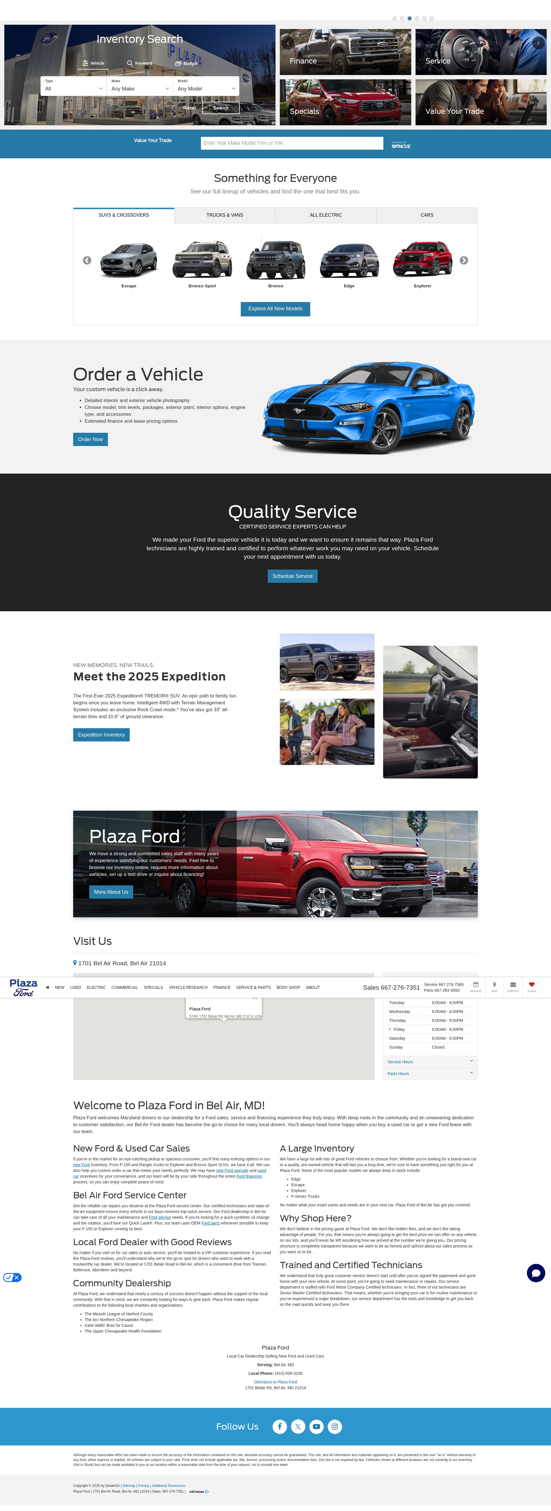 Screenshot of plazaford.com