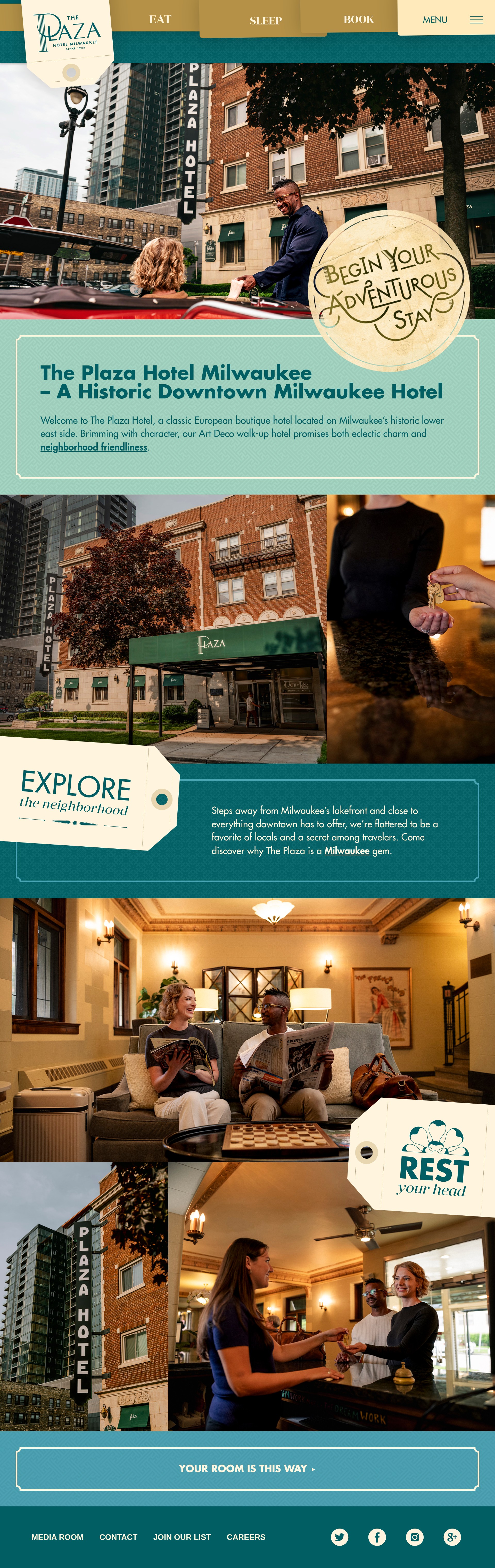 Screenshot of plazahotelmilwaukee.com