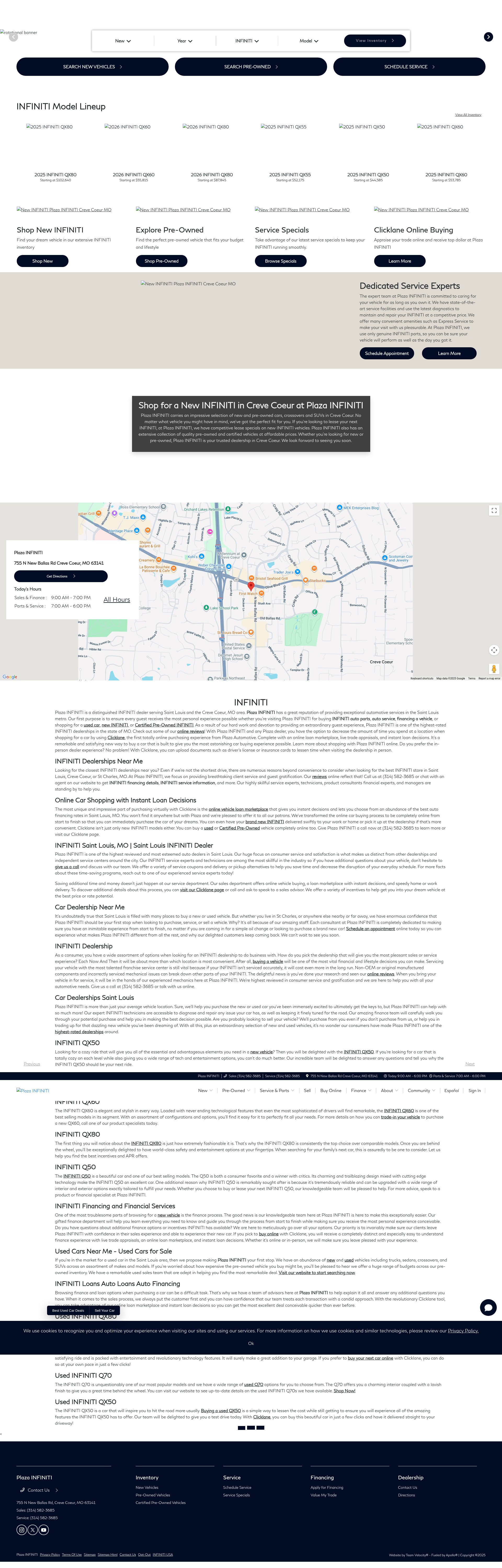 Screenshot of plazainfiniti.com