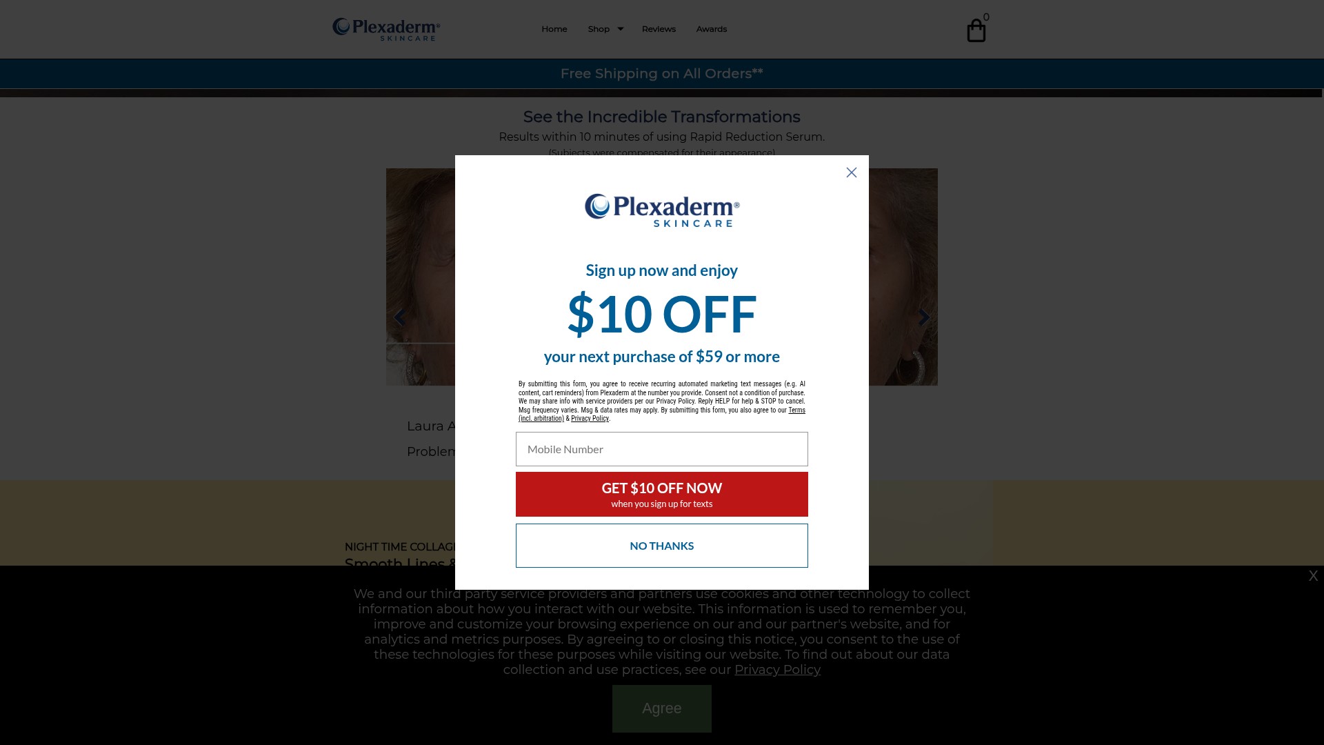Screenshot of plexaderm.com