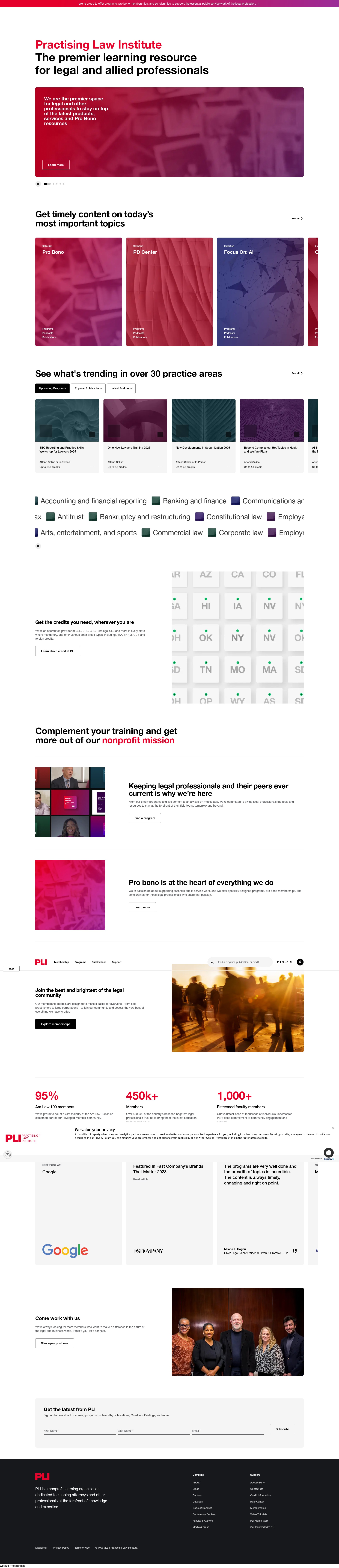 Screenshot of pli.edu