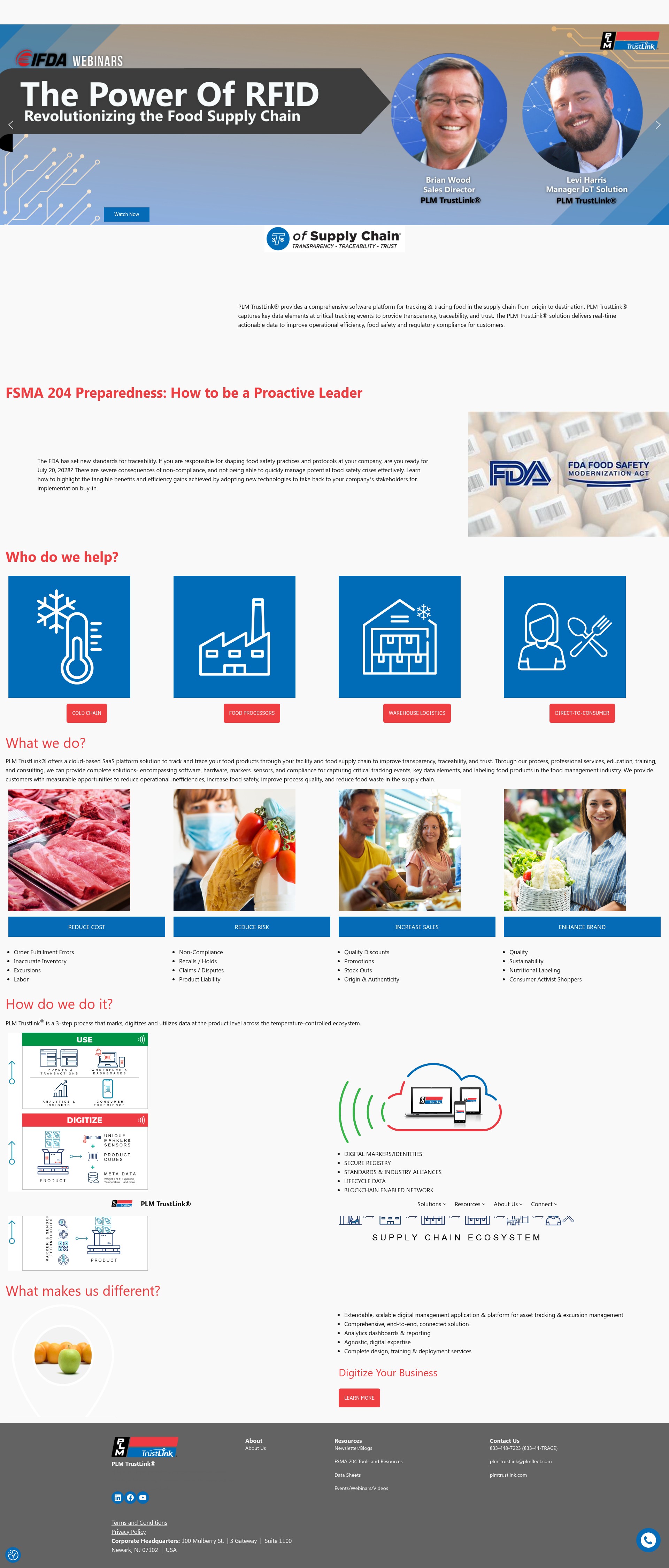 Screenshot of plmtrustlink.com