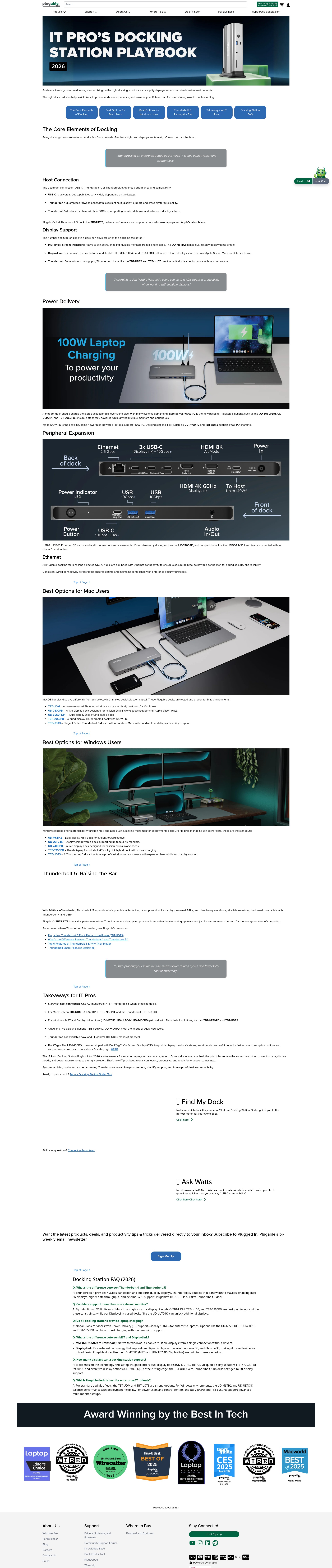 Screenshot of plugable.com