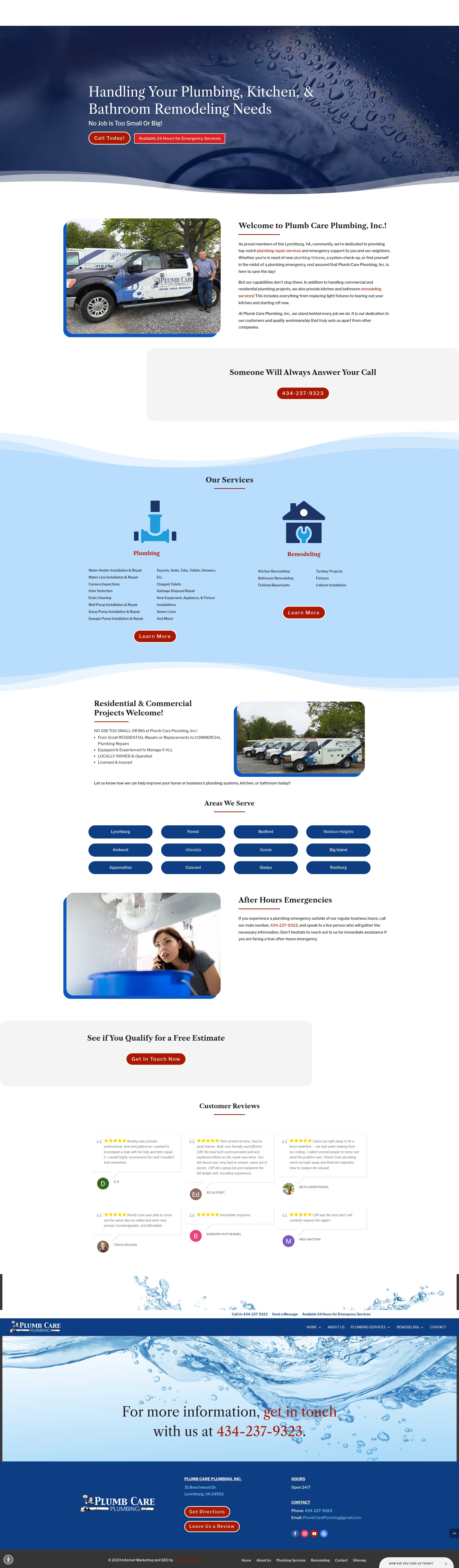 Screenshot of plumbcareplumbing.com
