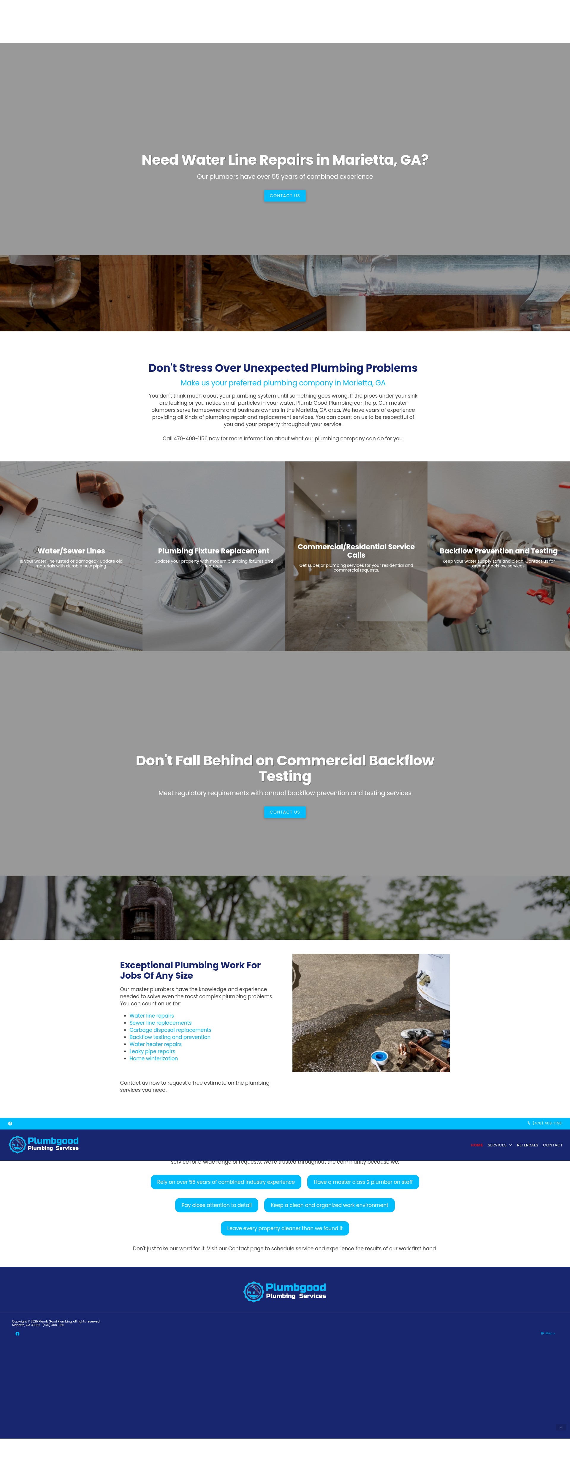 Screenshot of plumbgoodplumbinginc.com