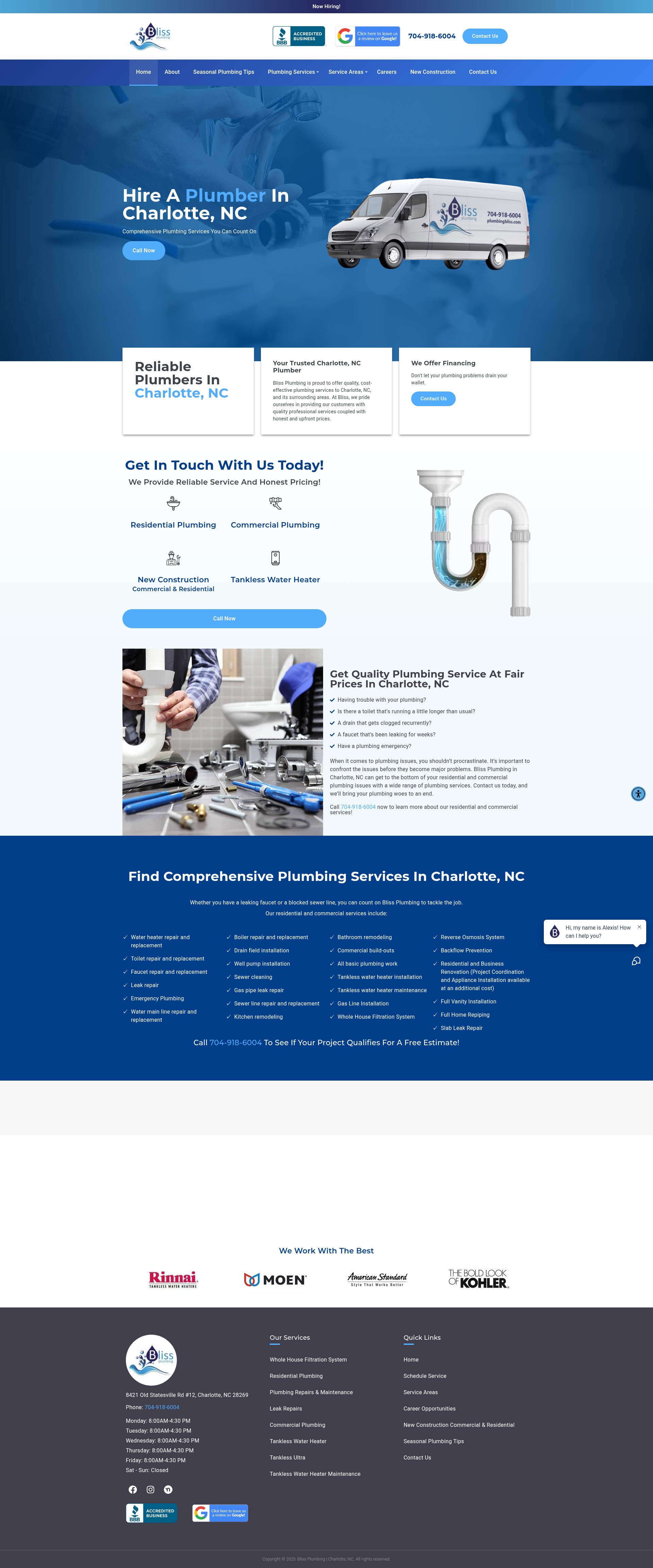 Screenshot of plumbingbliss.com