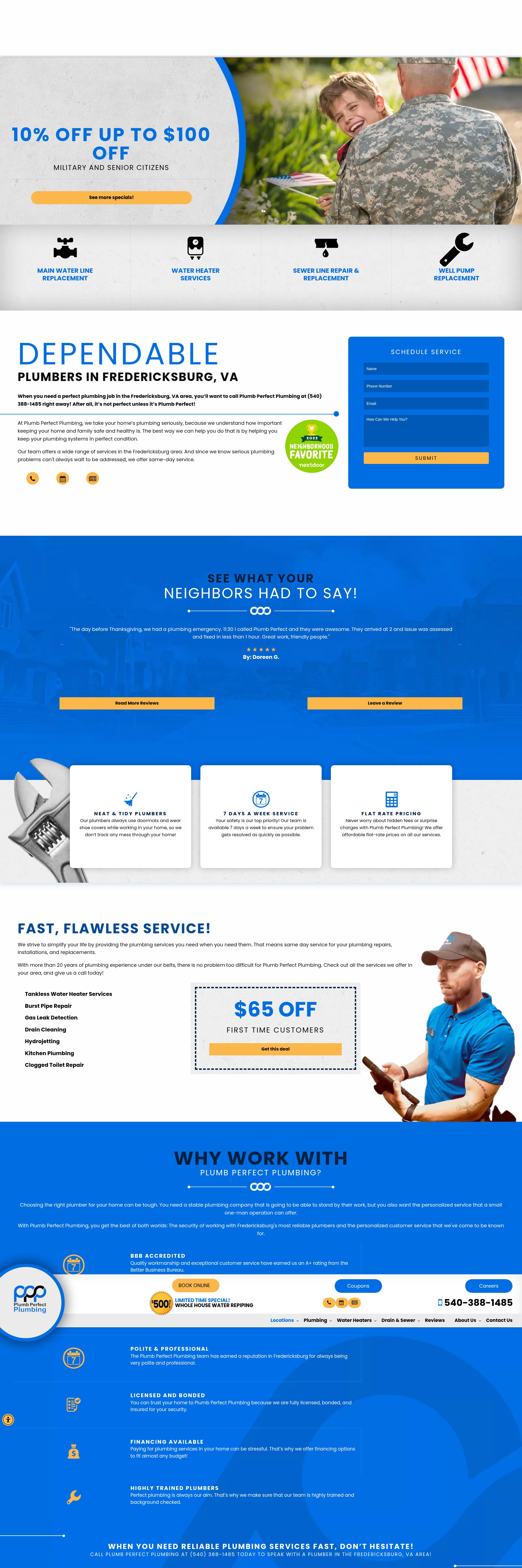 Screenshot of plumbperfectva.com