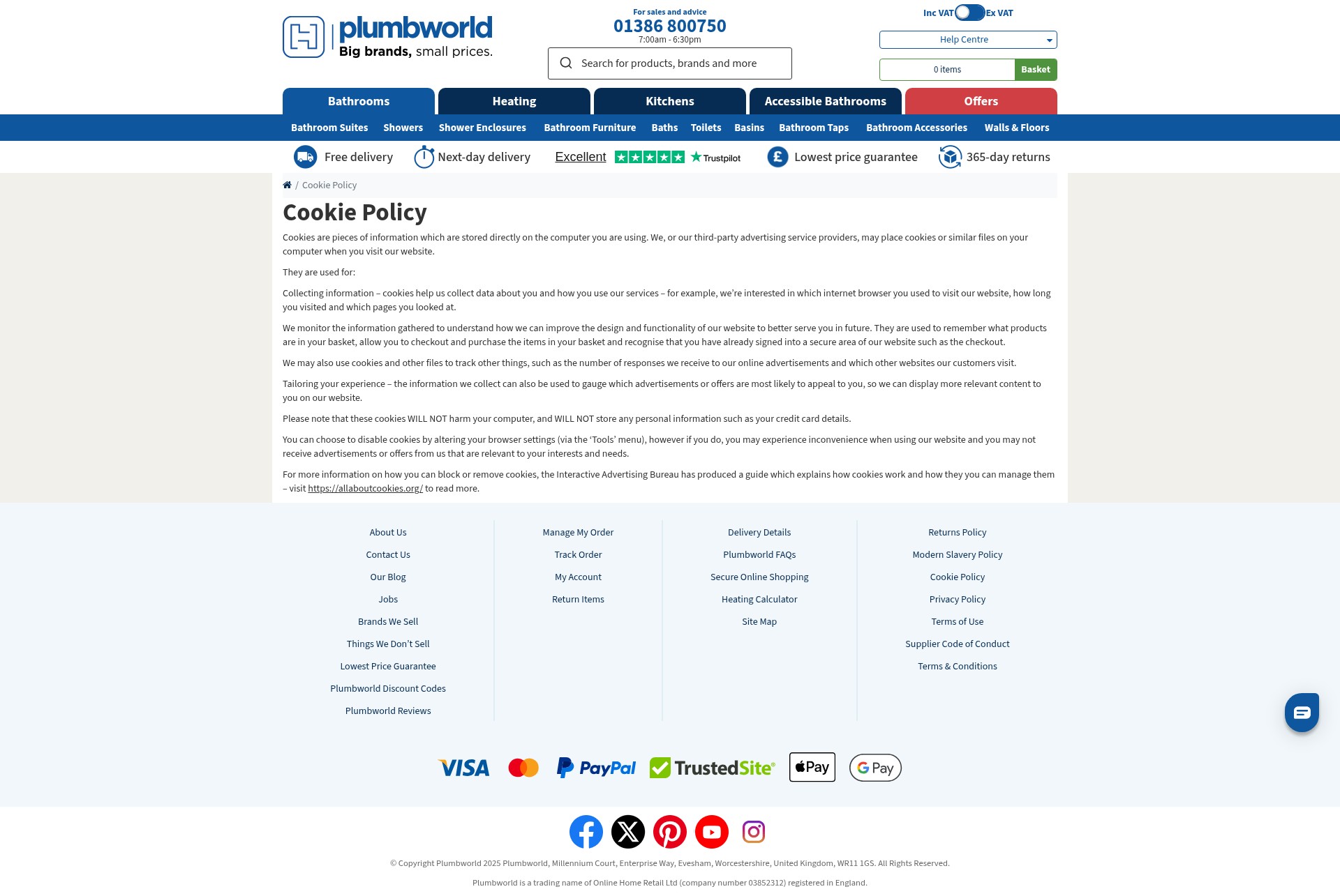 Screenshot of plumbworld.co.uk