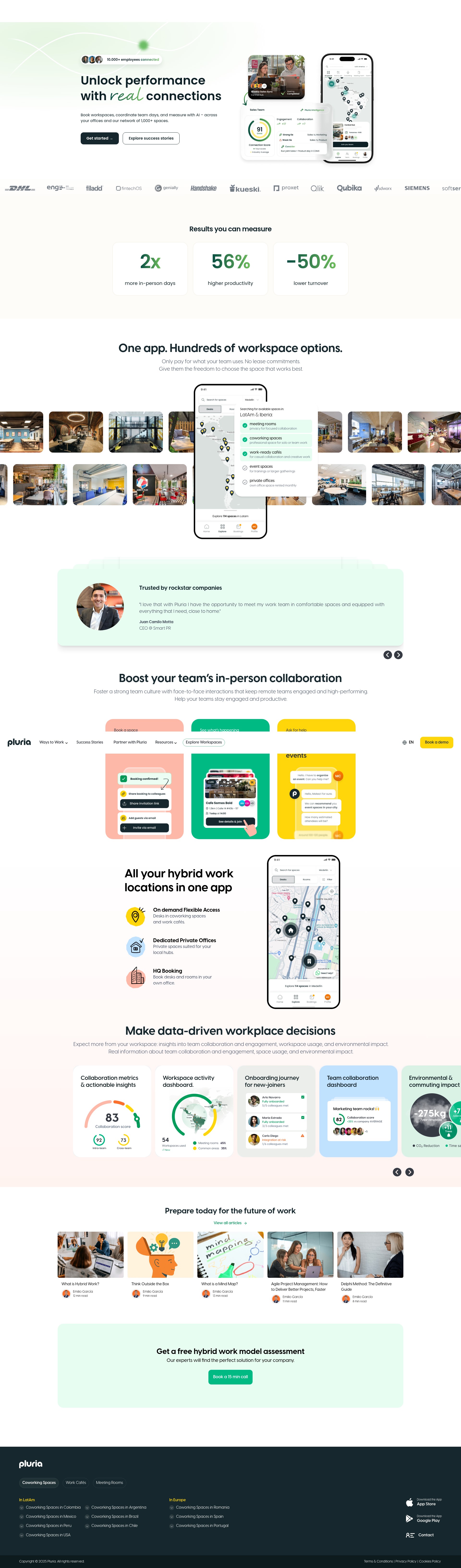 Screenshot of pluria.co
