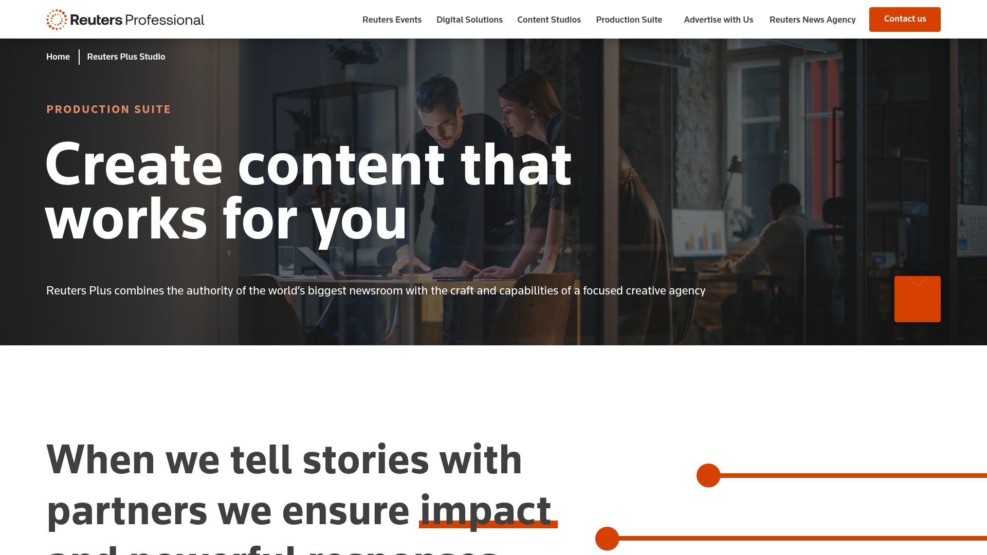 Screenshot of plus.reuters.com