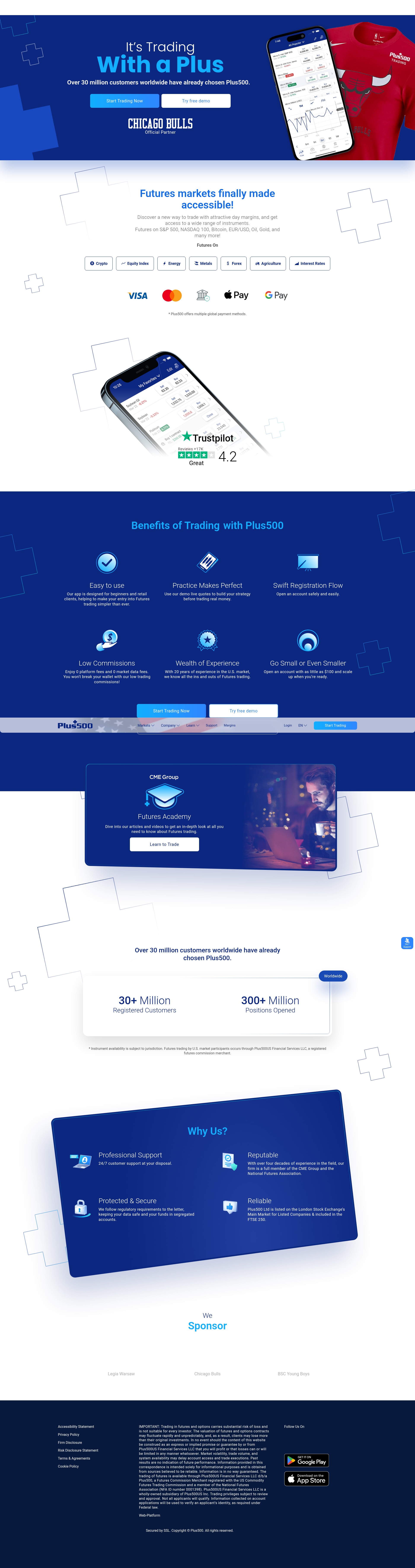 Screenshot of plus500.com