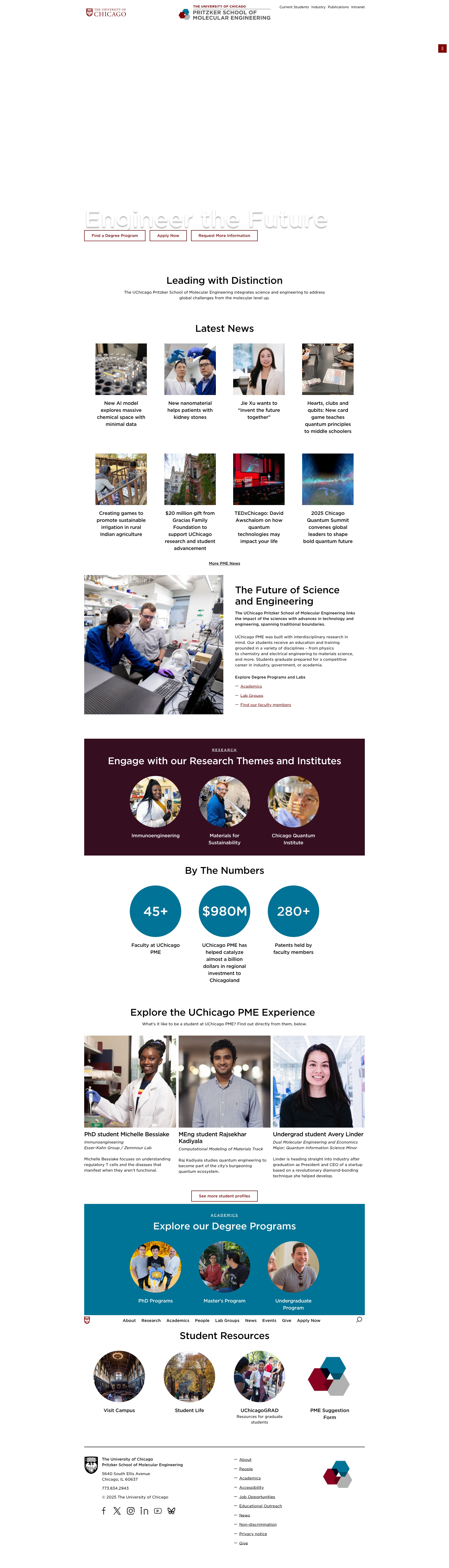 Screenshot of pme.uchicago.edu