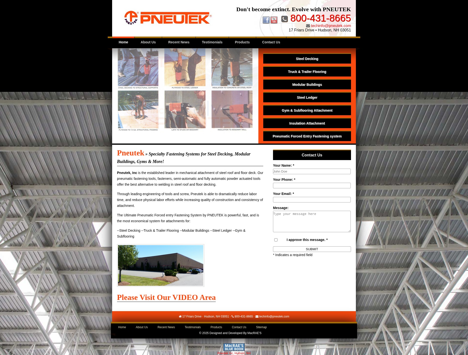 Screenshot of pneutek.com