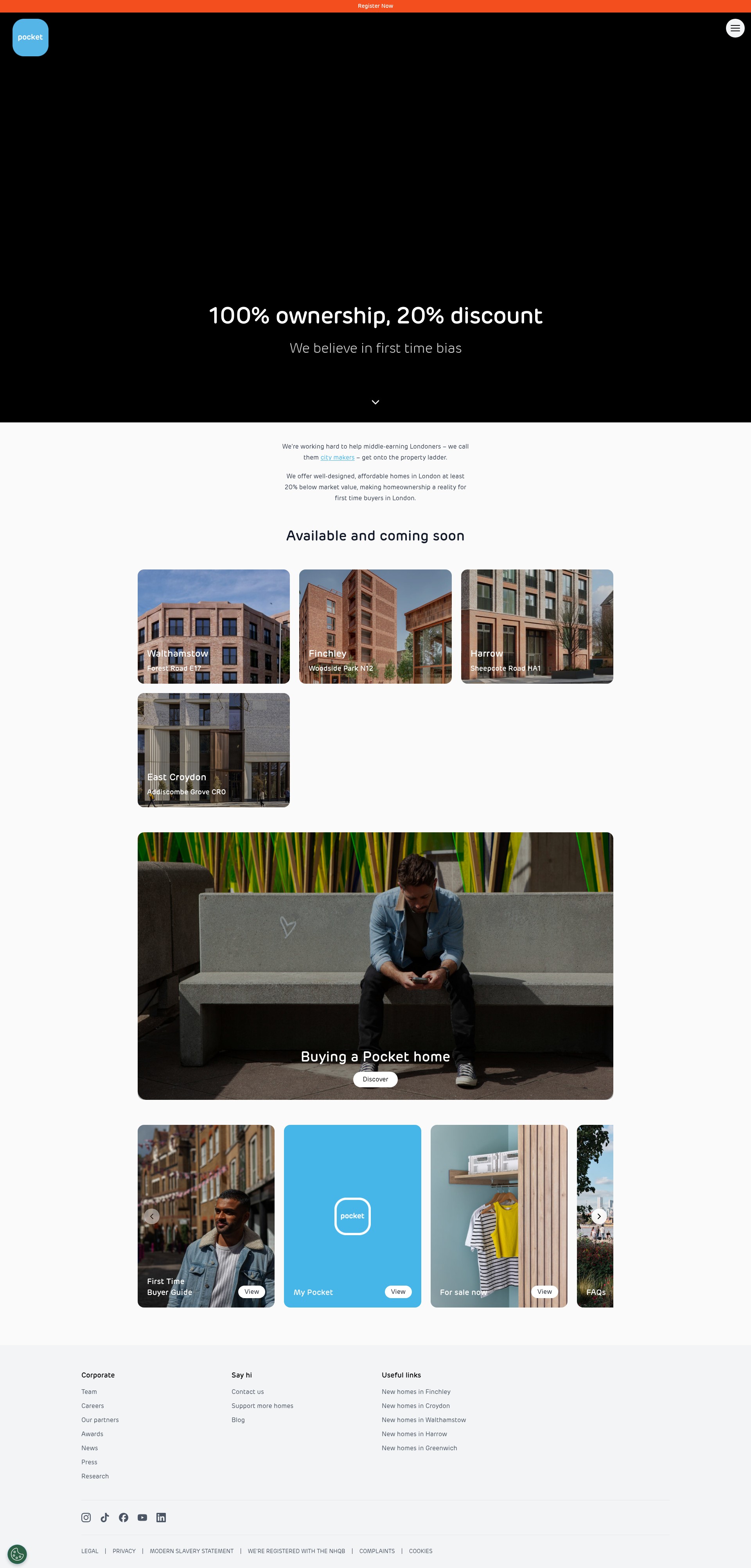 Screenshot of pocketliving.com