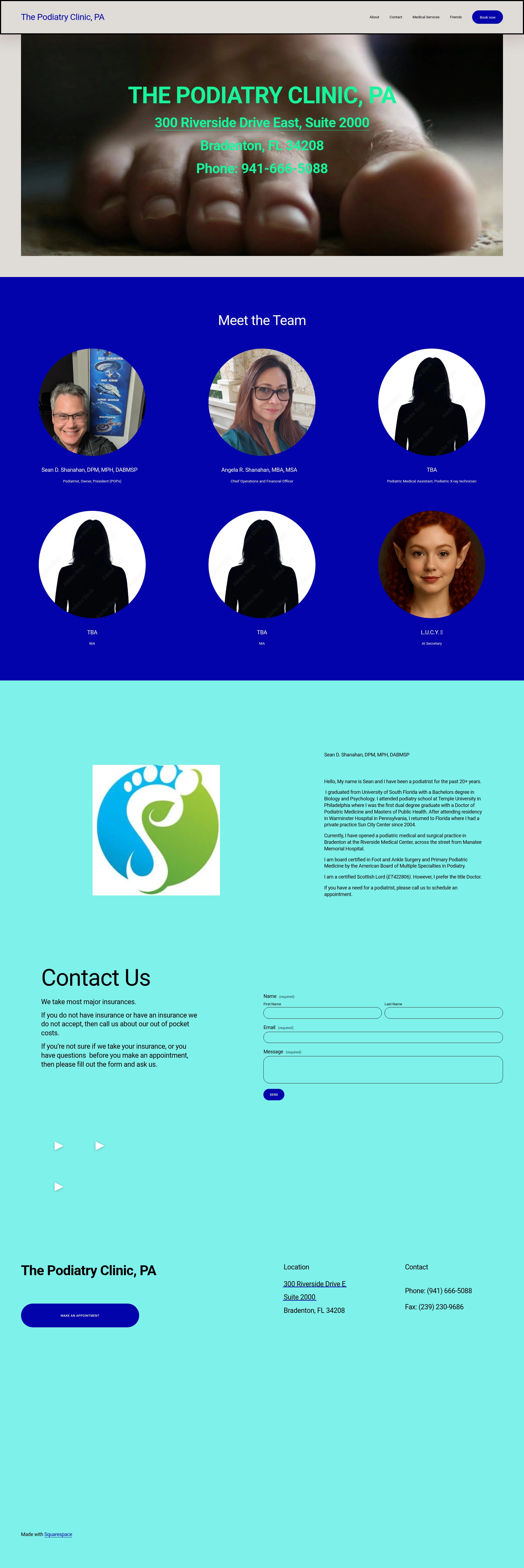 Screenshot of podiatryclinic.org