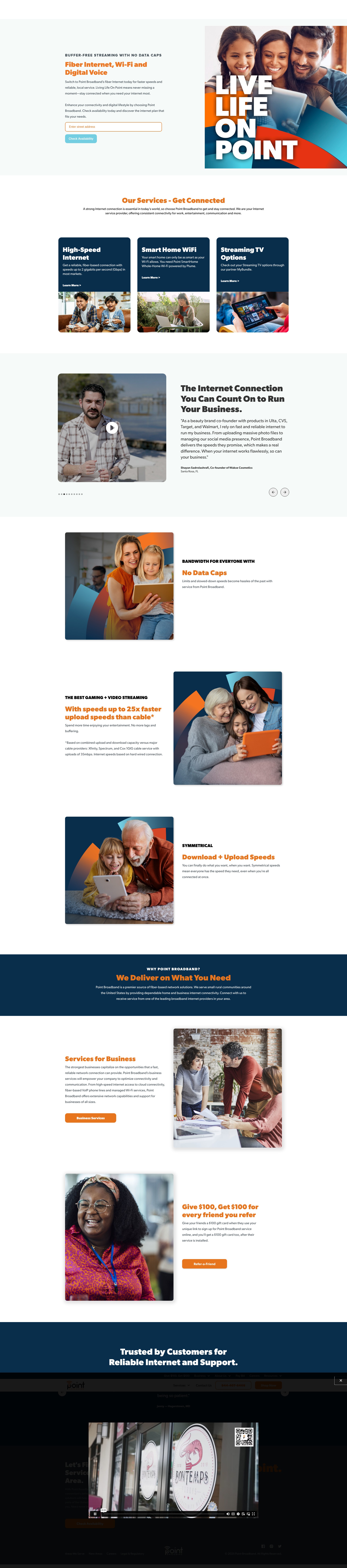 Screenshot of point-broadband.com