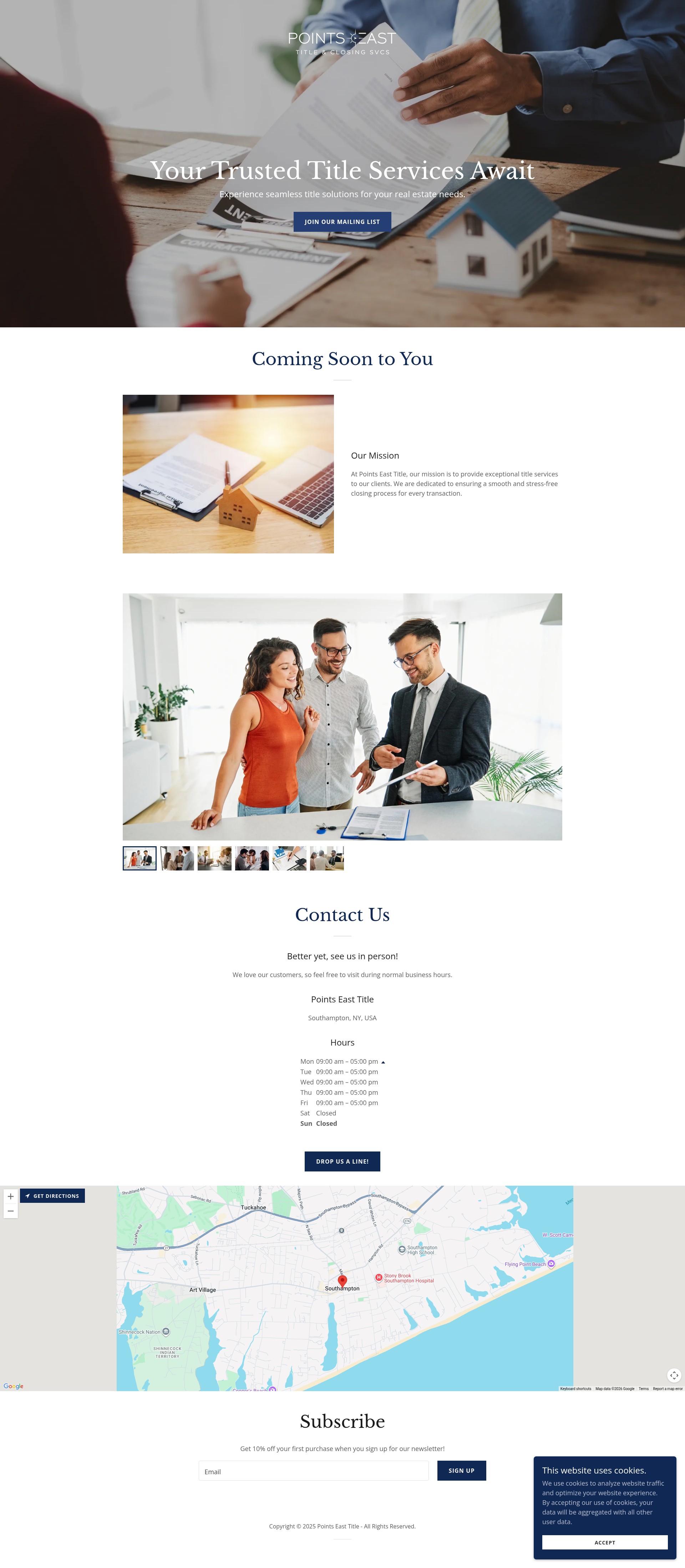Screenshot of pointseasttitle.com